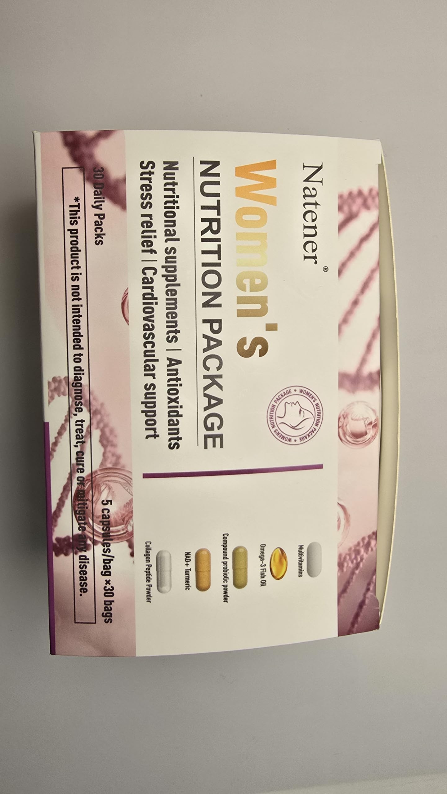 Natener 6 in 1 Women Vaginal Probiotics, 80B CFU Lactobacillus + 800mg Omega-3 + 250mg NAD+ + 179.5mg Vitamin C Promote Healthy Vaginal Odor & Vaginal Flora LLVYUO Au supplements