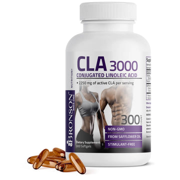 Bronson CLA 3000 Extra High Potency Supports Healthy Weight Management Lean Muscle Mass Non-Stimulating Bronson Au supplements
