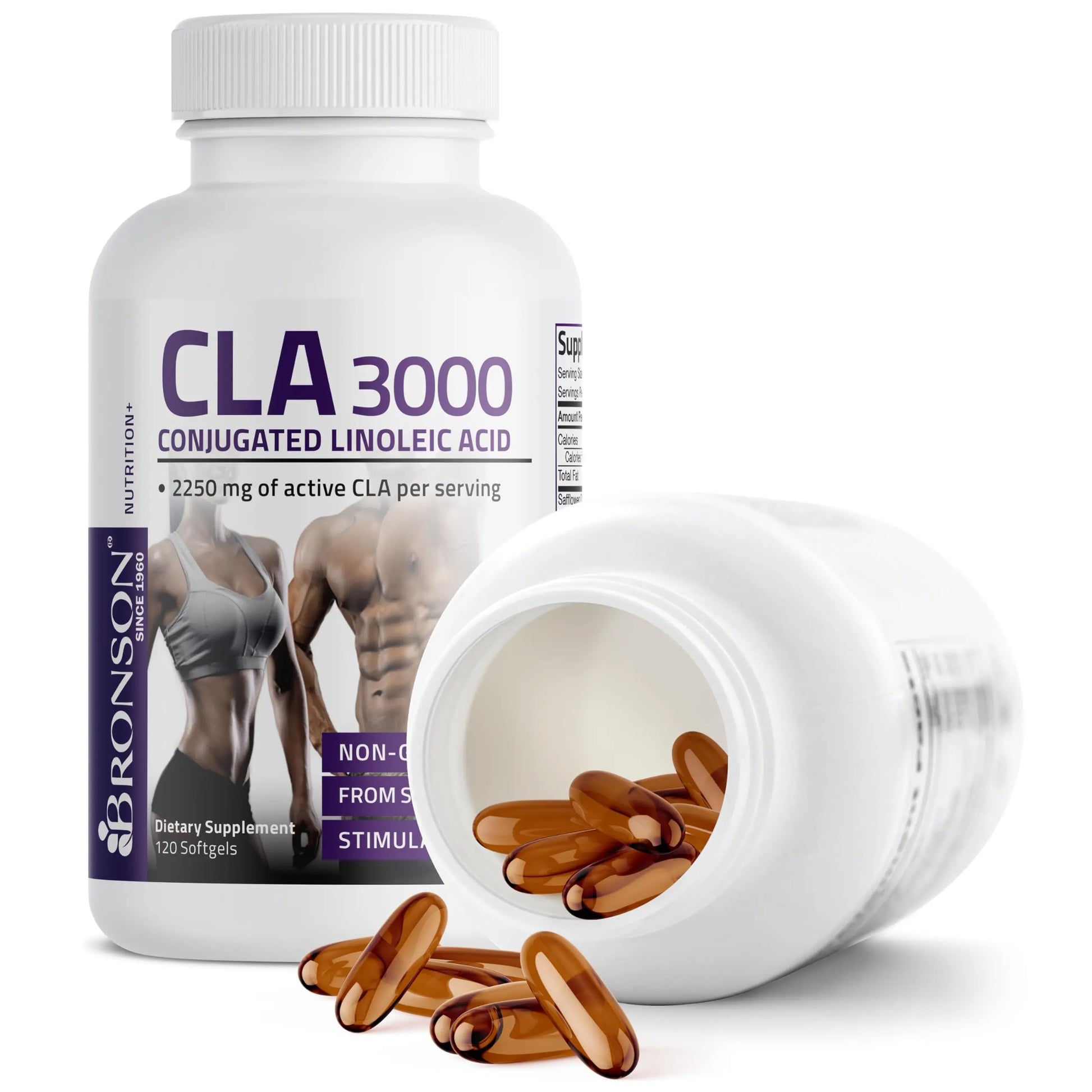 Bronson CLA 3000 Extra High Potency Supports Healthy Weight Management Lean Muscle Mass Non-Stimulating Bronson Au supplements