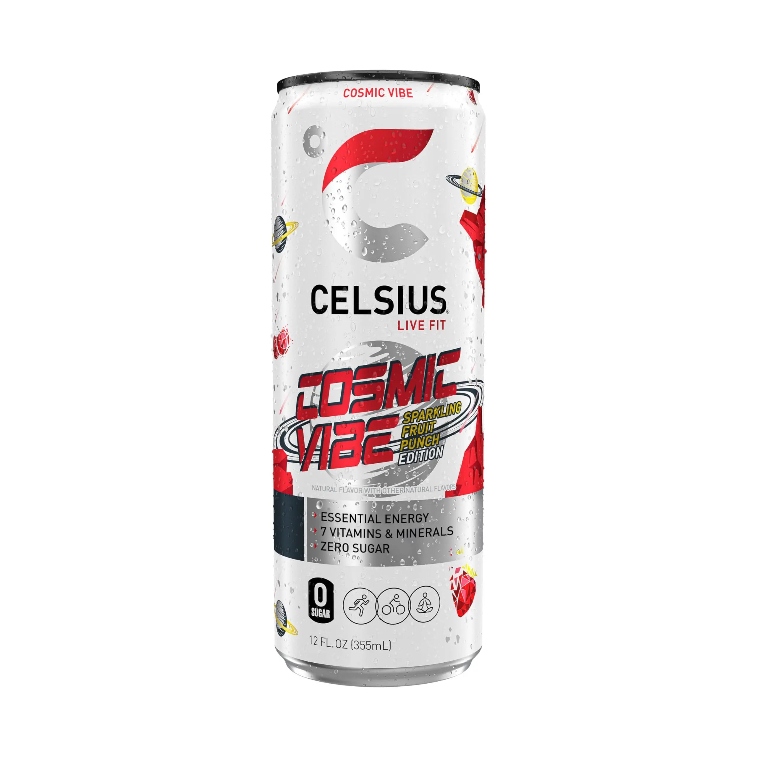 CELSIUS Sparkling Cosmic Vibe, Functional Essential Energy Drink 12 Fl Oz (Pack of 12) CELSIUS Au supplements