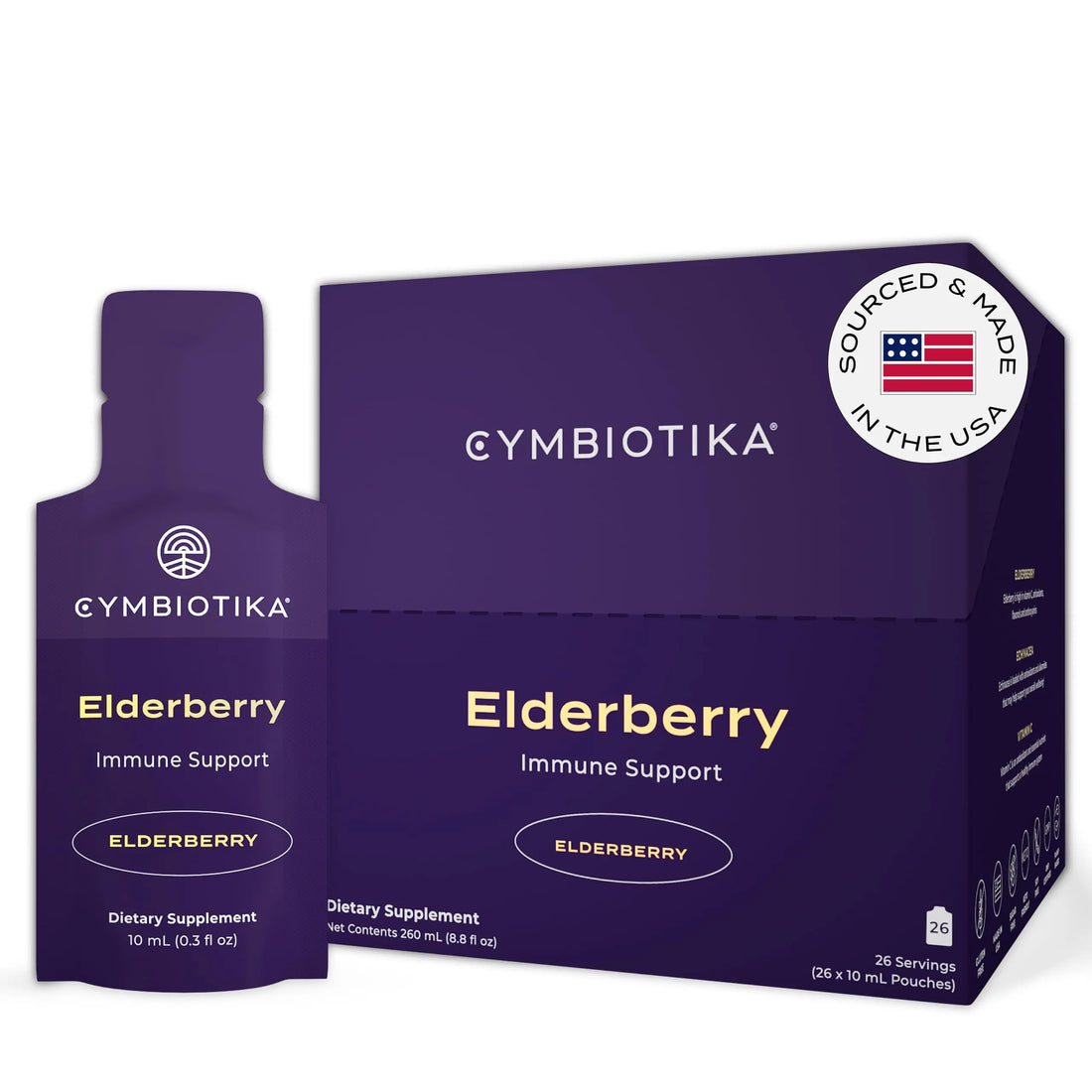 CYMBIOTIKA Adults Elderberry Boost Supplement – Organic Elderberry with Vitamin E for Immune Support – Gluten-Free, Vegan, Keto (Pack of 26) CYMBIOTIKA Au supplements
