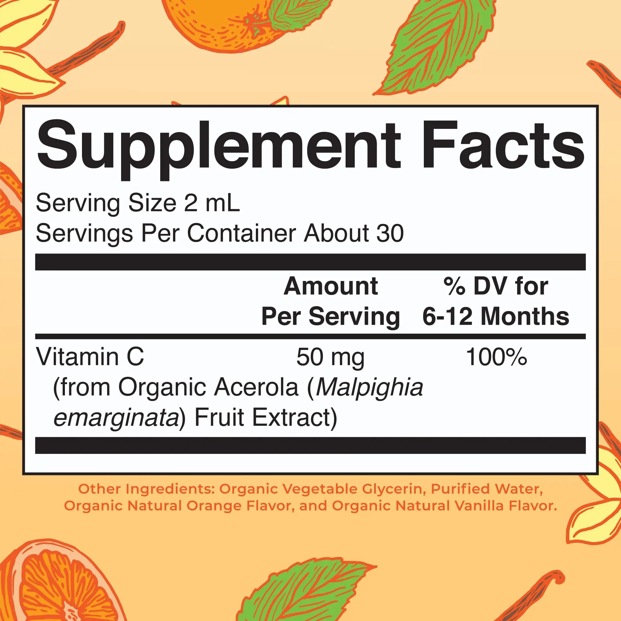 MaryRuth Organics Infant & Baby Vitamin C Supplement | USDA Organic Vitamin C Liquid Drops for Infants | Ages 6-12 Months | Immune Support | Overall Health | Vegan | Non-GMO | Gluten Free | 2 Fl Oz MARYRUTH'S Au supplements