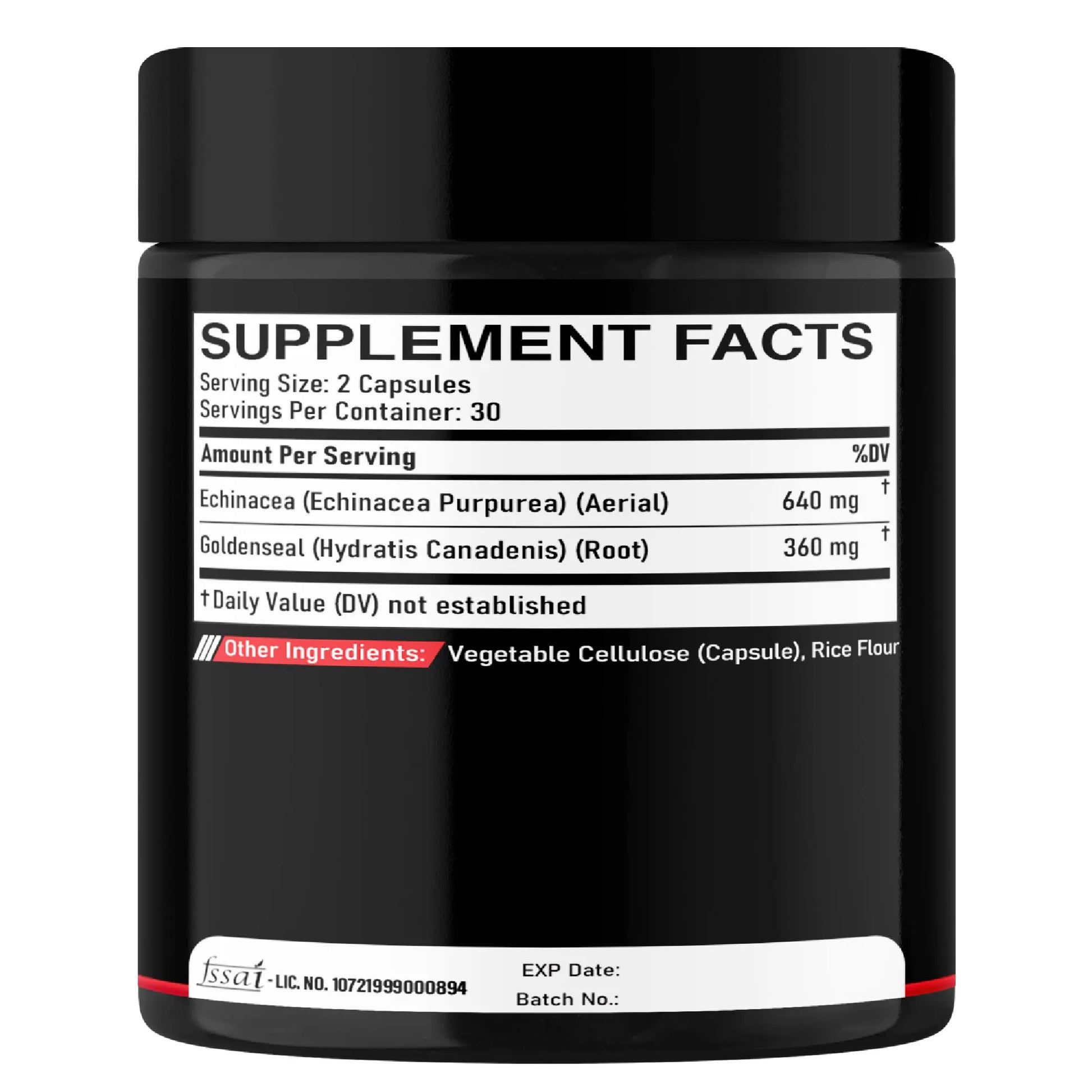 DEDICAD 1000mg Echinacea Goldenseal Capsules - Support Immune System, Well-Being & Overal Health - 60 Veggie Capsules - Non-GMO, Gluten-Free DEDICAD Au supplements
