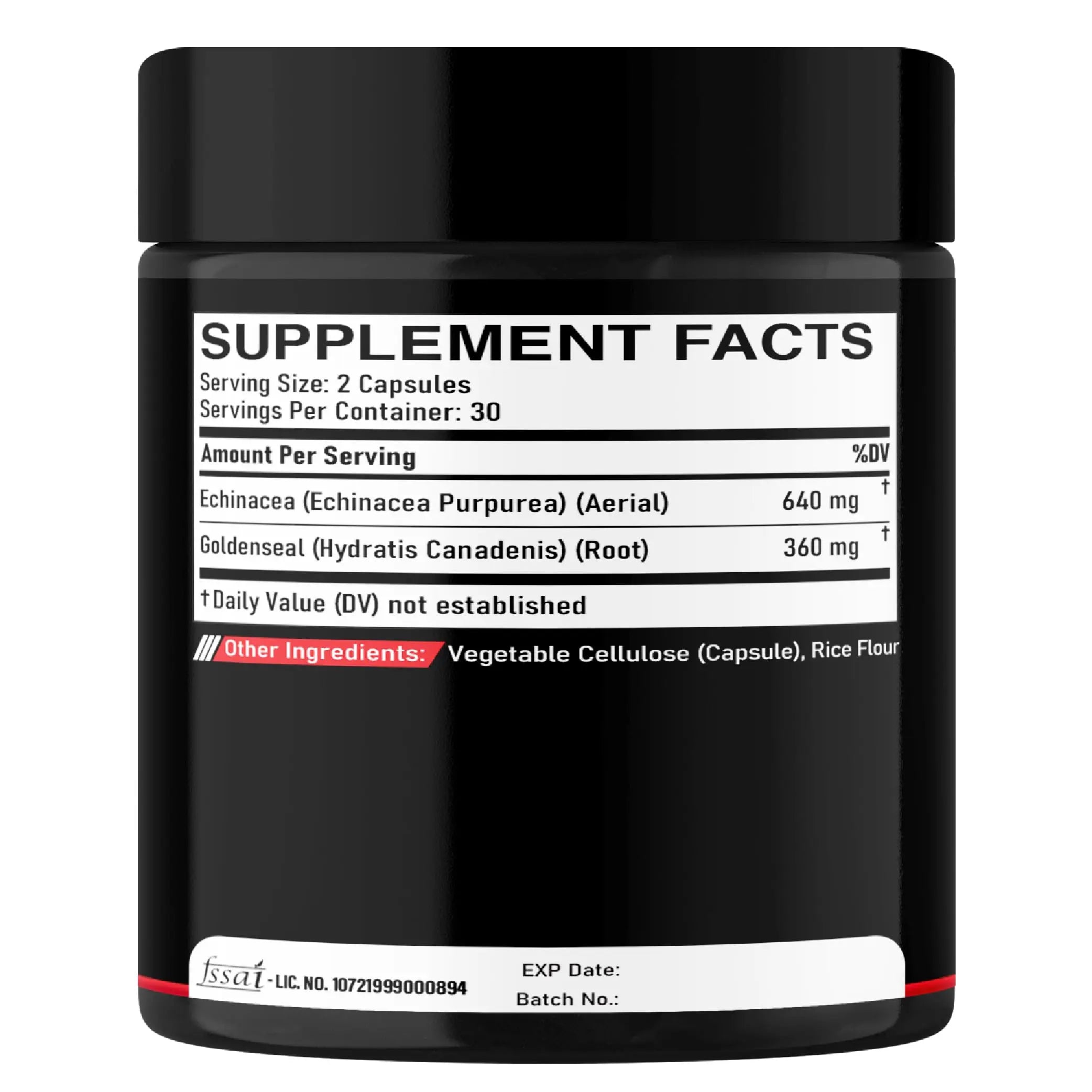 DEDICAD 1000mg Echinacea Goldenseal Capsules - Support Immune System, Well-Being & Overal Health - 60 Veggie Capsules - Non-GMO, Gluten-Free DEDICAD Au supplements