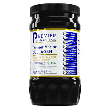 Premier Research Labs Marine Collagen - Marine Collagen Peptides, Hydrolyzed Marine Collagen Powder, Fish Collagen for Women and Men, 5g Collagen Per Serving for Skin, Joint, and Gut Health - 7 Oz Premier Research Labs Au supplements