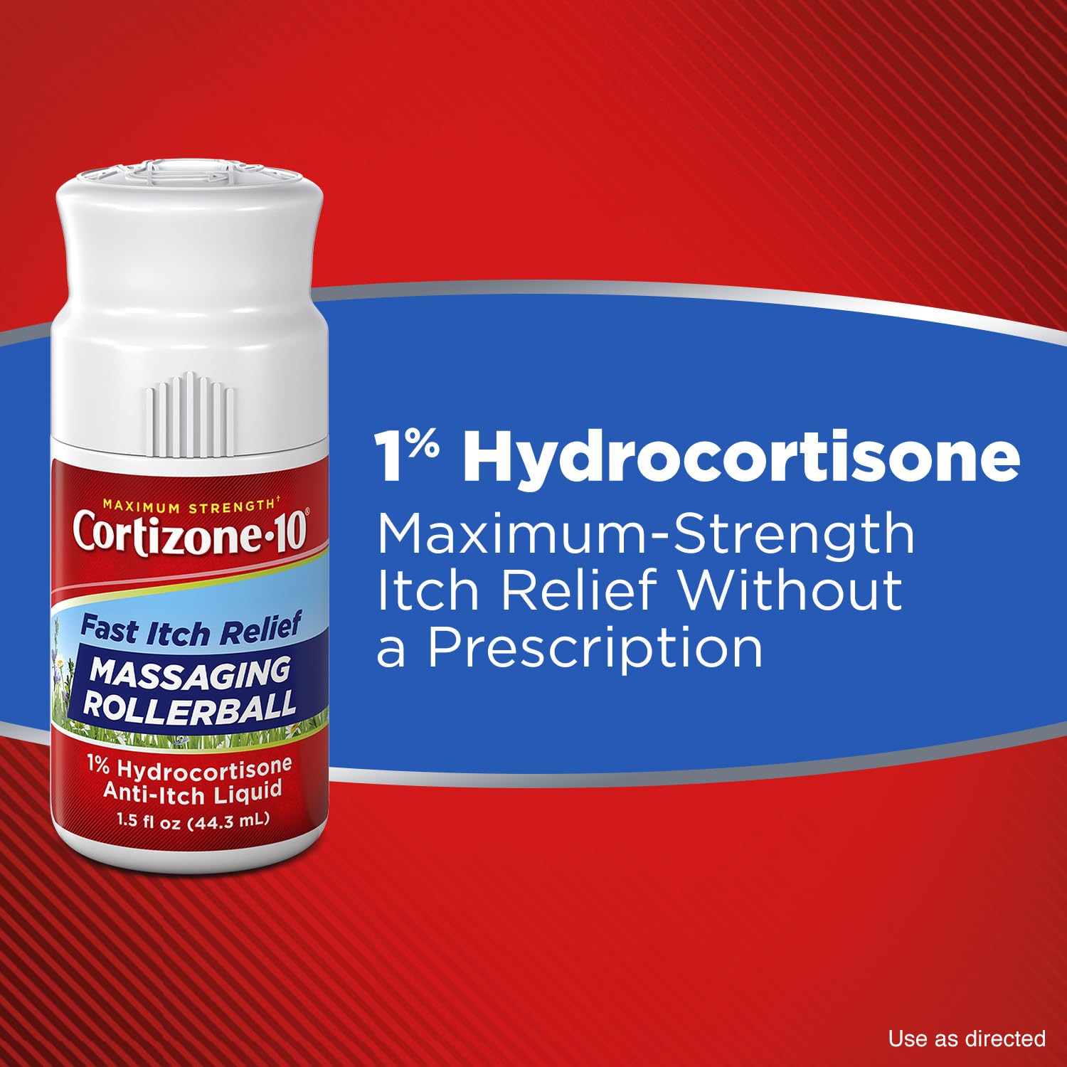 Cortizone-10 Maximum Strength Itch Relief Massaging Rollerball, 1% Hydrocortisone, Fast-Acting, Anti-Itch Liquid for Bug Bites, Rash, Eczema, Psoriasis, Poison Ivy, Oak, Sumac, 1.5 fl. oz Cortizone 10 Au supplements