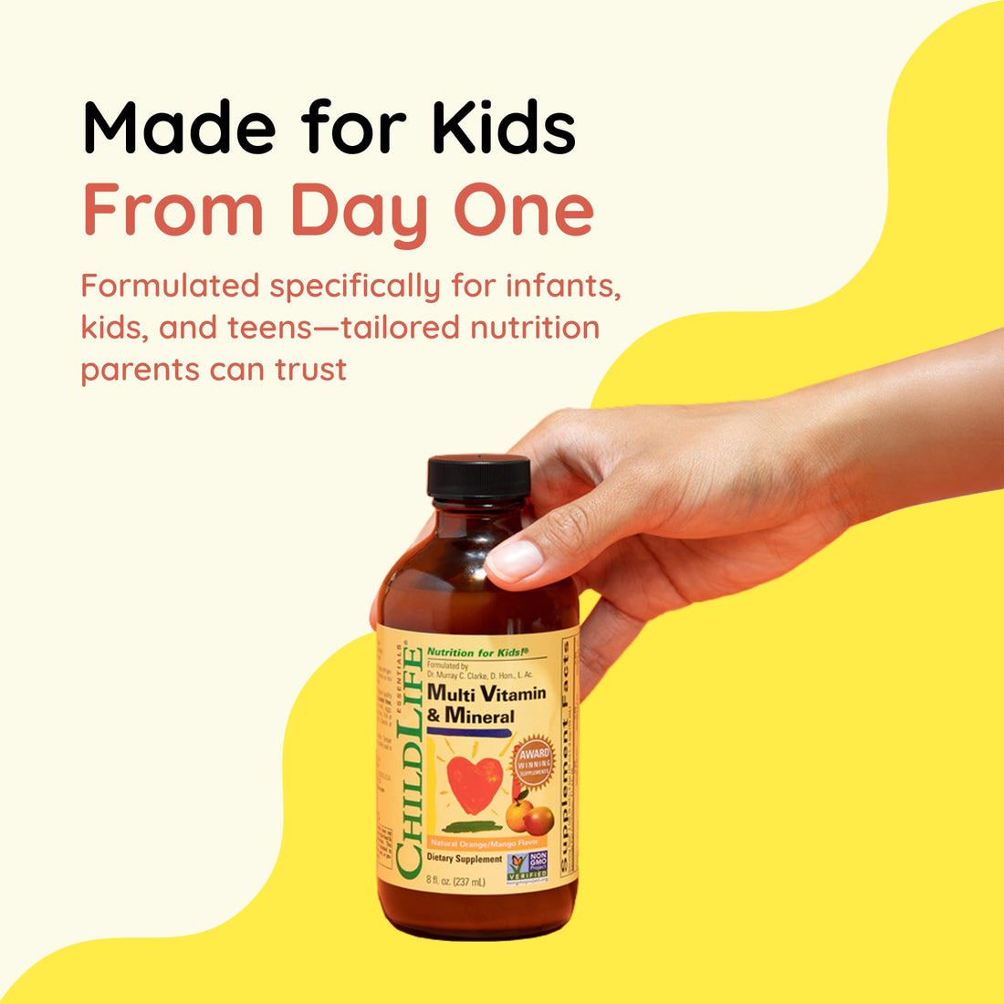 CHILDLIFE ESSENTIALS Kids Multivitamin & Mineral - Kids Vitamins, Liquid Multivitamin for Kids, Toddler Multivitamins, Liquid Vitamins, Baby Multivitamin - Natural Orange & Mango, 8 Fl Oz (Pack of 1) CHILDLIFE ESSENTIALS Au supplements
