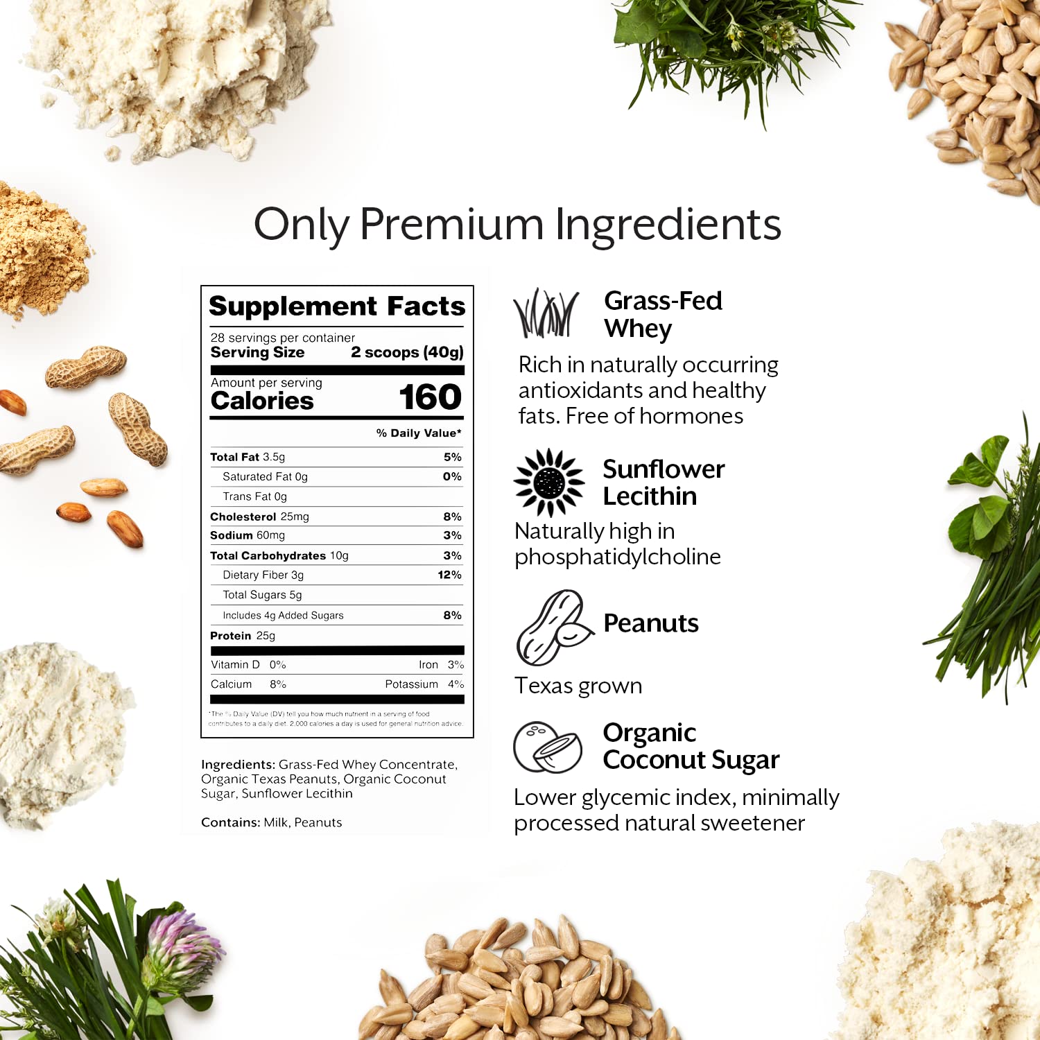 Promix Whey Protein Powder, Peanut Butter - 2.5lb Bulk - Grass-Fed & 100% All Natural ProMix Nutrition Au supplements