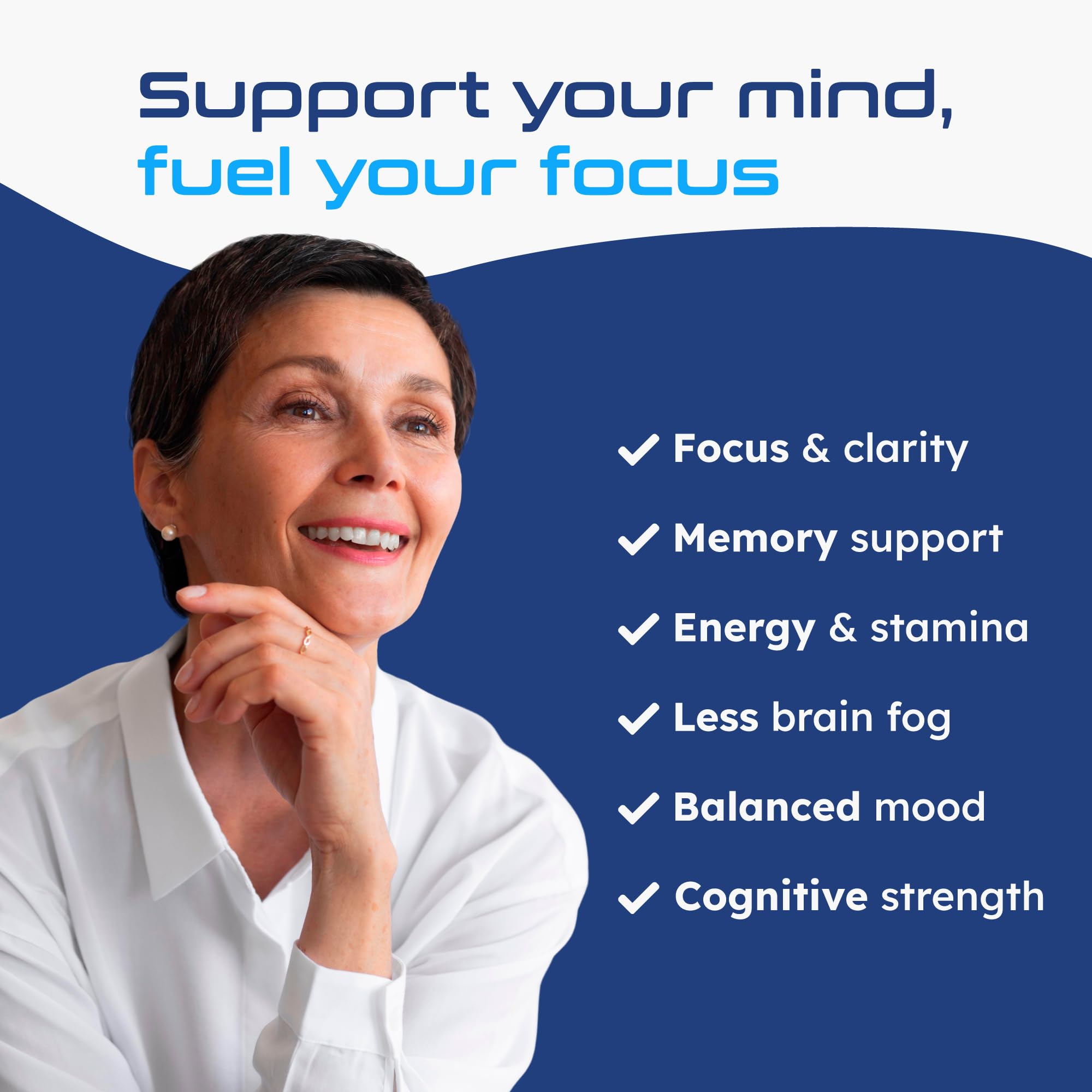 Neurella 2.0  Brain Supplement – Adult Cognitive Health & Neuro Support, Brain Supplements for Memory and Focus with NAC Supplement, Ashwagandha & B12 Vitamins for Women & Men, 120 Capsules