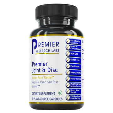 Premier Research Labs Joint & Disc Support Supplement - for Men & Women, Glucosamine, Joint Mobility and Muscle Health, Cartilage Repair, Gluten Free, Plant-Sourced - 90 Capsules Premier Research Labs Au supplements