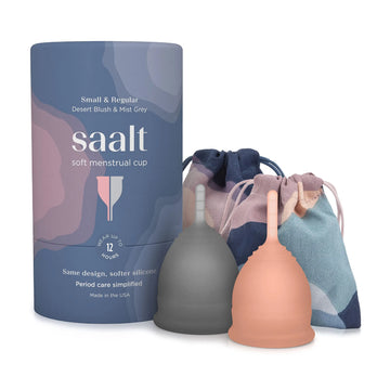 Saalt Soft Menstrual Cup - Best Sensitive Reusable Period Cup - Wear for 12 Hours - Tampon and Pad saalt Au supplements