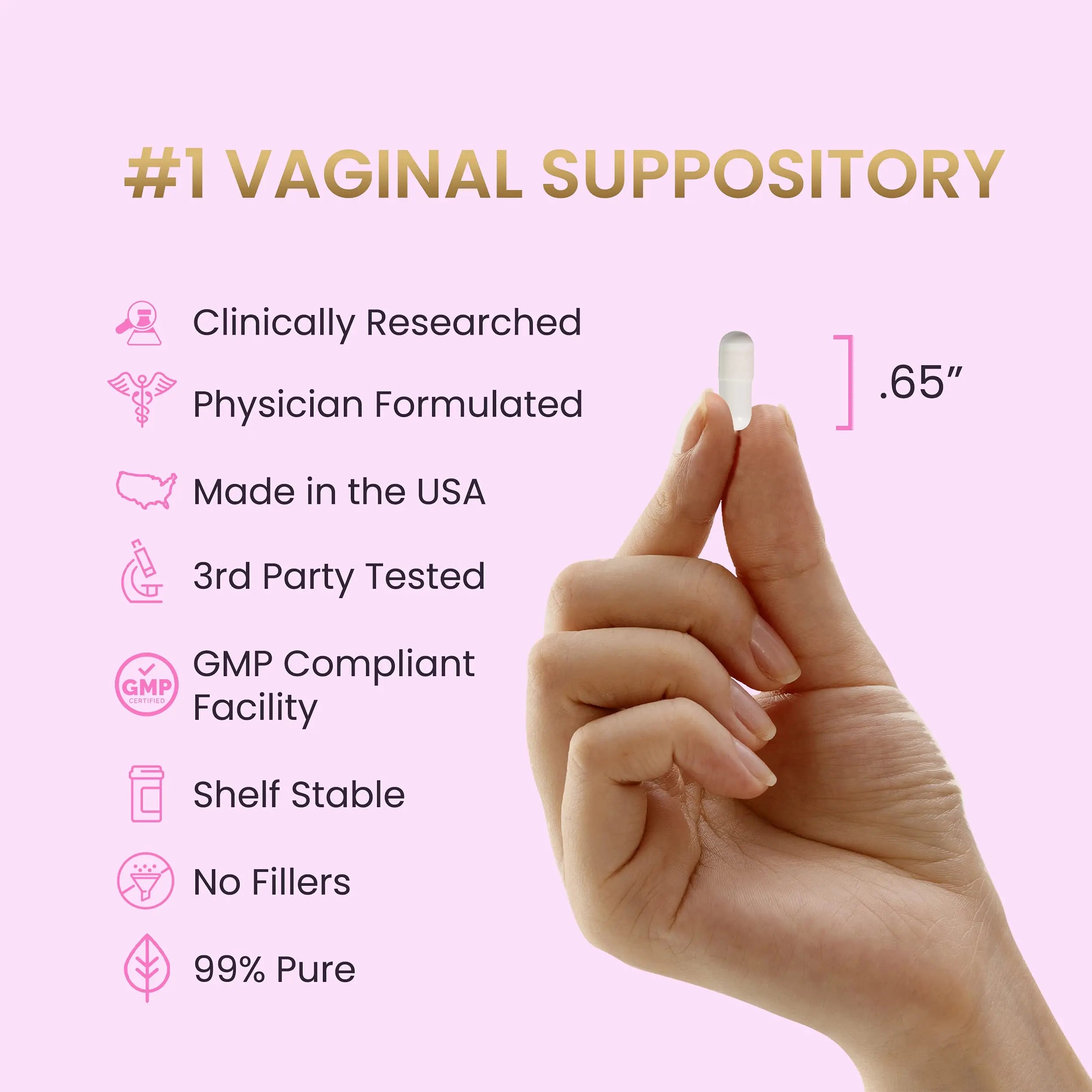 HPD Rx Fem-Rx Boric Acid Vaginal Suppositories for Women – Help Balance Vaginal pH, Eliminate Vaginal Odor – Dr Formulated Feminine Health Support – 30 Capsules Pack of 1 HPD Rx Au supplements