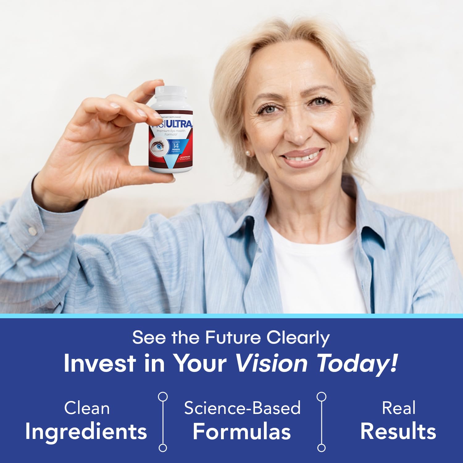 VisiUltra Eye Health Supplement – 14 Essential nutrients for Clear Vision, Blue Light Protection, and Long-Term Eye Health. Supports Clarity and Eye Wellness. 60 Capsules. (1 Pack) VisiUltra Au supplements