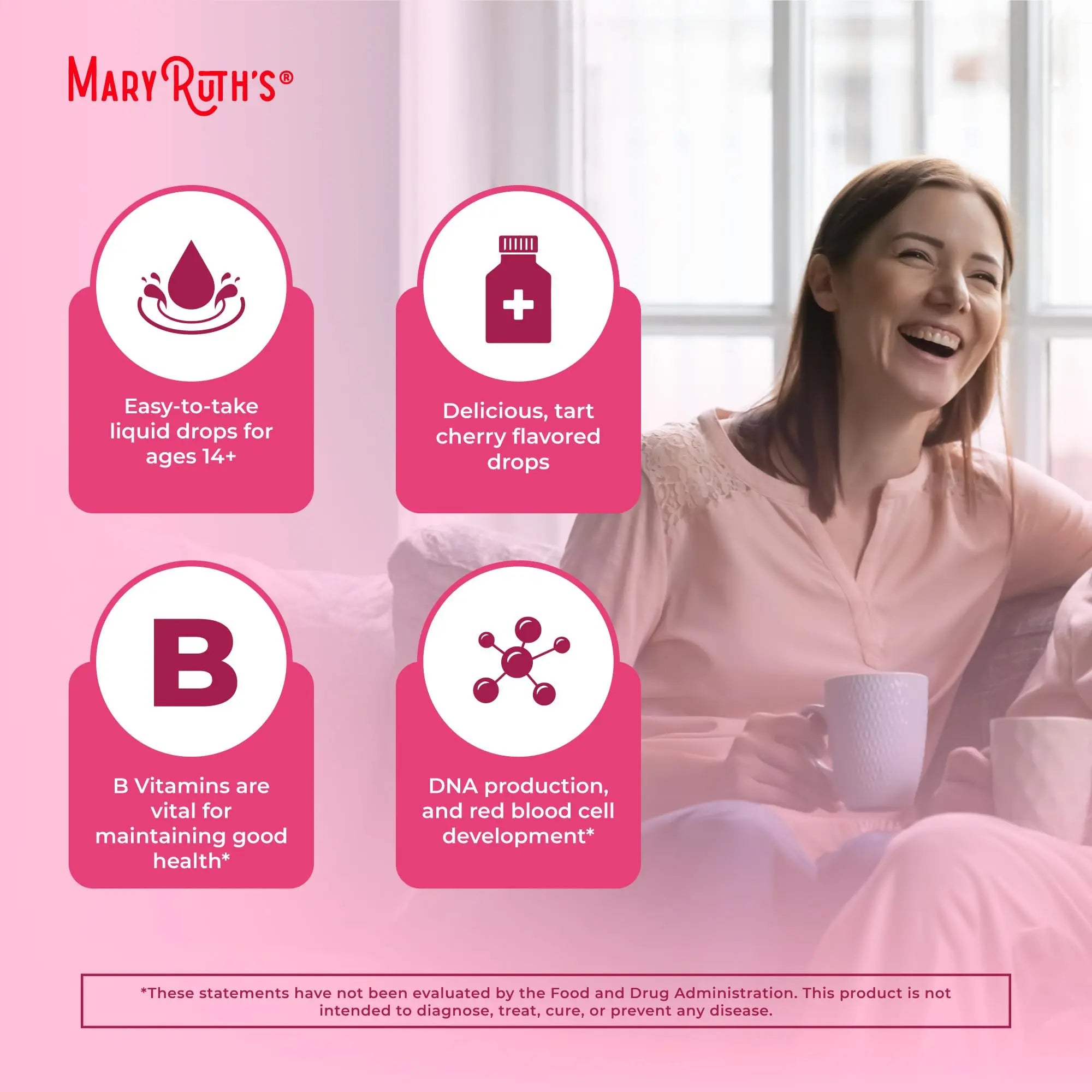 MaryRuth Organics Vitamin B Complex | B Vitamins Complex | Biotin | Vitamin B12 | Niacin | Folate | Metabolic Support Supplement | Vegan | USDA Organic MARYRUTH'S Au supplements