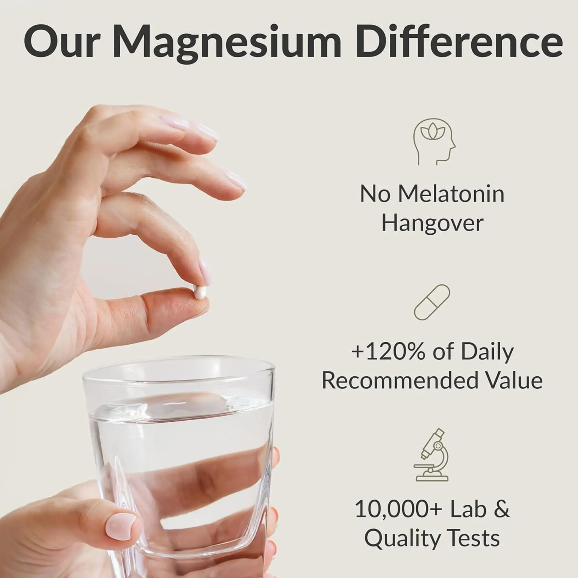 BIOptimizers Magnesium Breakthrough Supplement with 500mg - 7 Forms of Magnesium: Glycinate, Malate, Citrate, and More - Natural Support for Sleep and Cognitive Function -30 Capsules- Calming Vitamins BIOptimizers Au supplements