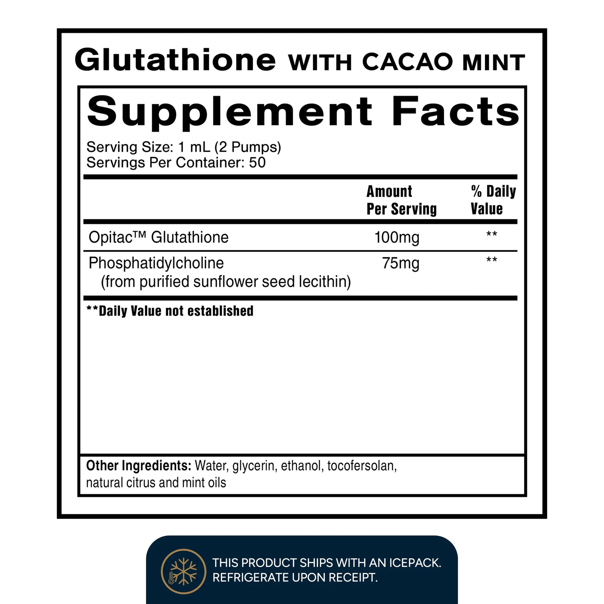 Quicksilver Scientific Liposomal Glutathione - Superior Absorption Oral Glutathione Supplement for Detox & Immune Support - Cacao Mint (1.7 fl oz) Quicksilver Scientific Au supplements