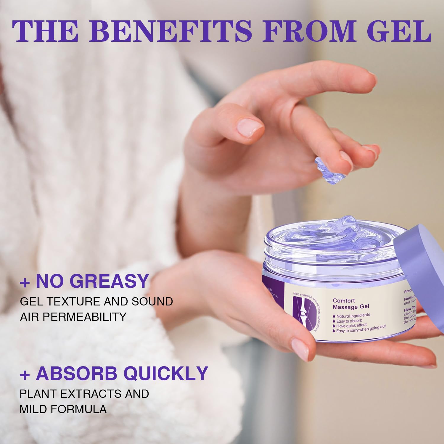 Kresin Joint Comfort Gel, Kresin Joint Comfort Purple Gel, for Neck, Back, Knees, Lumbar, and Feet, Absorb Quickly, 1PC, Purple RATYMON Au supplements