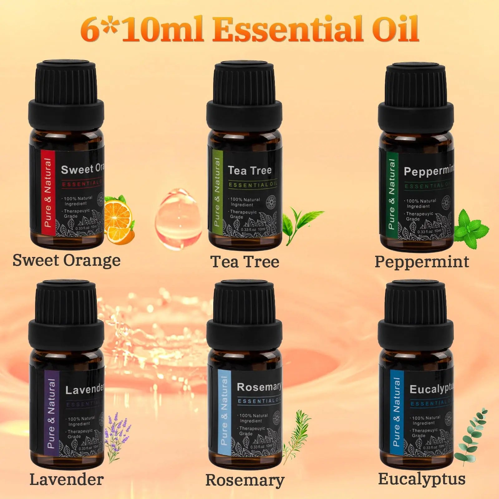 Comfynest Colorful Flame Fire Fireplace Diffuser with 6 Essential Oils Set, Ultrasonic 200ml Essential Oil Comfynest Au supplements