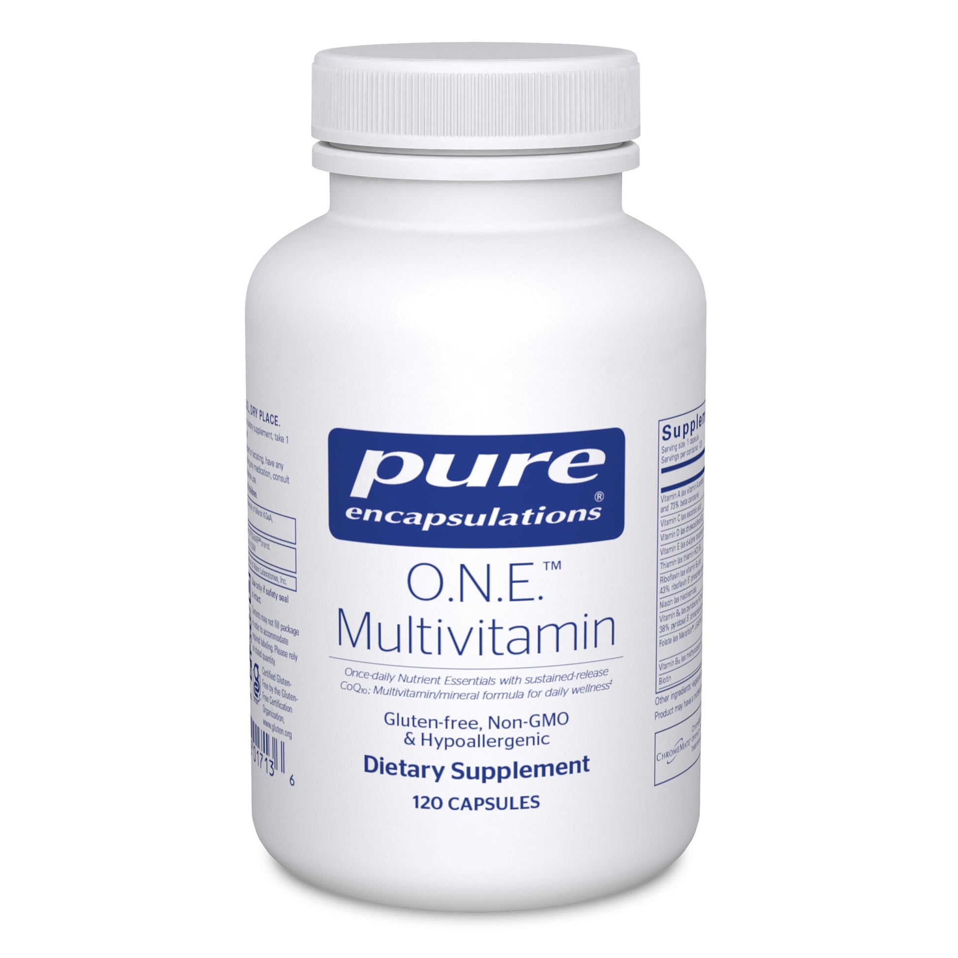 Pure Encapsulations O.N.E. Multivitamin - Once Daily Multivitamin with Antioxidant Complex Metafolin, CoQ10, and Lutein to Support Vision, Cognitive Function, and Cellular Health* - 120 Capsules Pure Encapsulations Au supplements