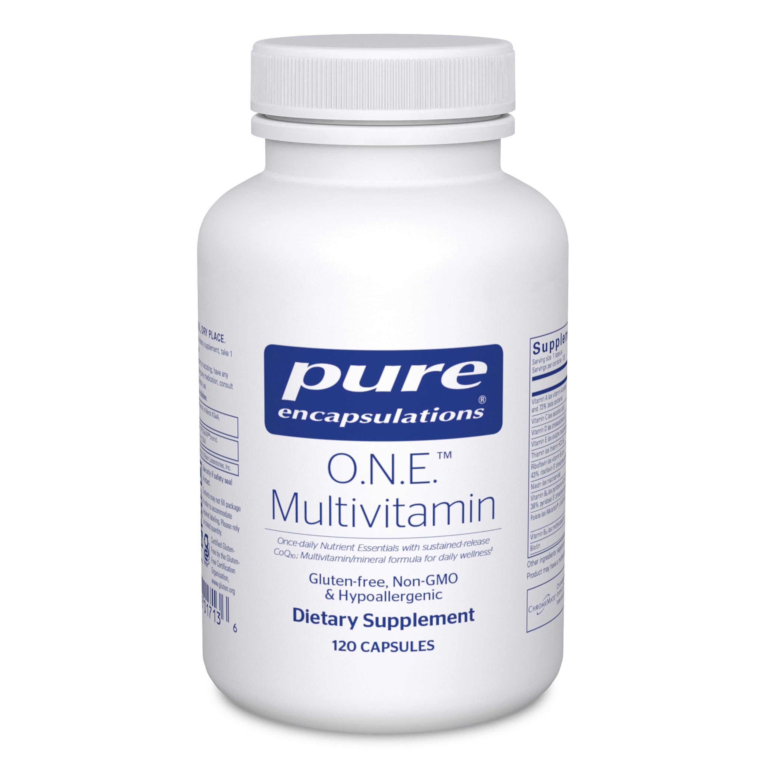 Pure Encapsulations O.N.E. Multivitamin - Once Daily Multivitamin with Antioxidant Complex Metafolin, CoQ10, and Lutein to Support Vision, Cognitive Function, and Cellular Health* - 120 Capsules Pure Encapsulations Au supplements
