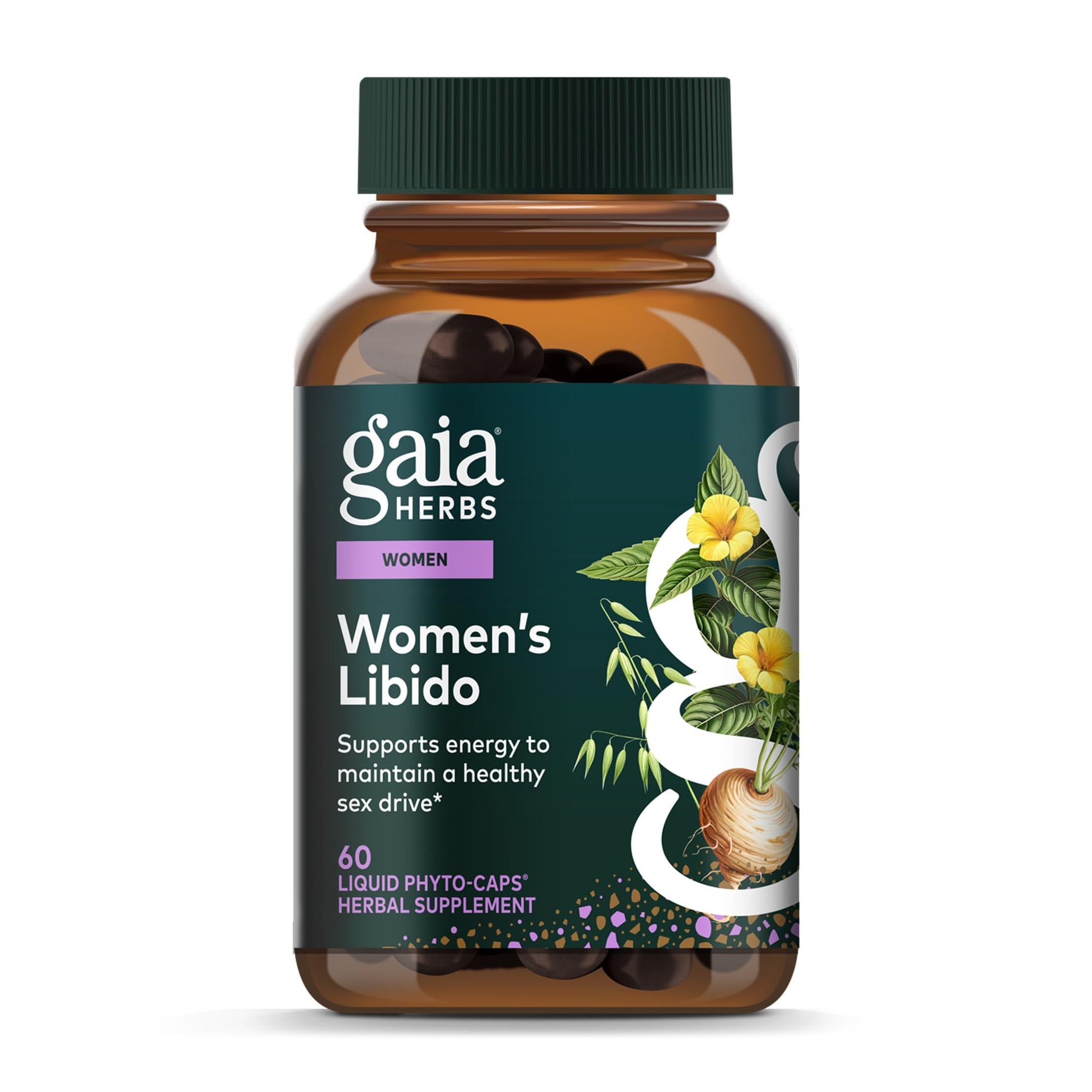 Gaia Herbs Womens Libido - Supports Energy to Maintain Healthy Libido* - with Tribulus & Horny Goat Weed - 60 Vegan Liquid Phyto-Caps (60 Servings) Gaia Herbs Au supplements