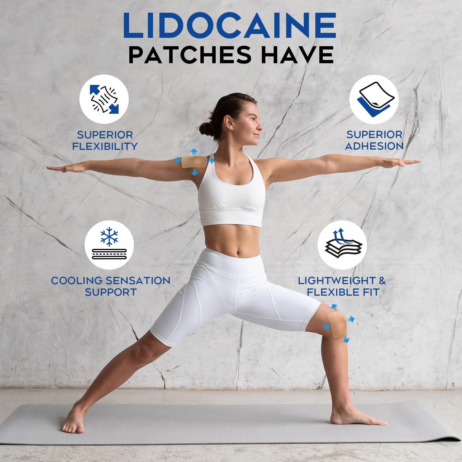 Uposiut Lidocaine Patches, Maximum Strength Lidocaine Patches (40 Patches), for Muscle Pain Relief in The Back, Shoulders, Neck, Knees, and Anks, 12 Hour Pain Relief-G002 Uposiut Au supplements