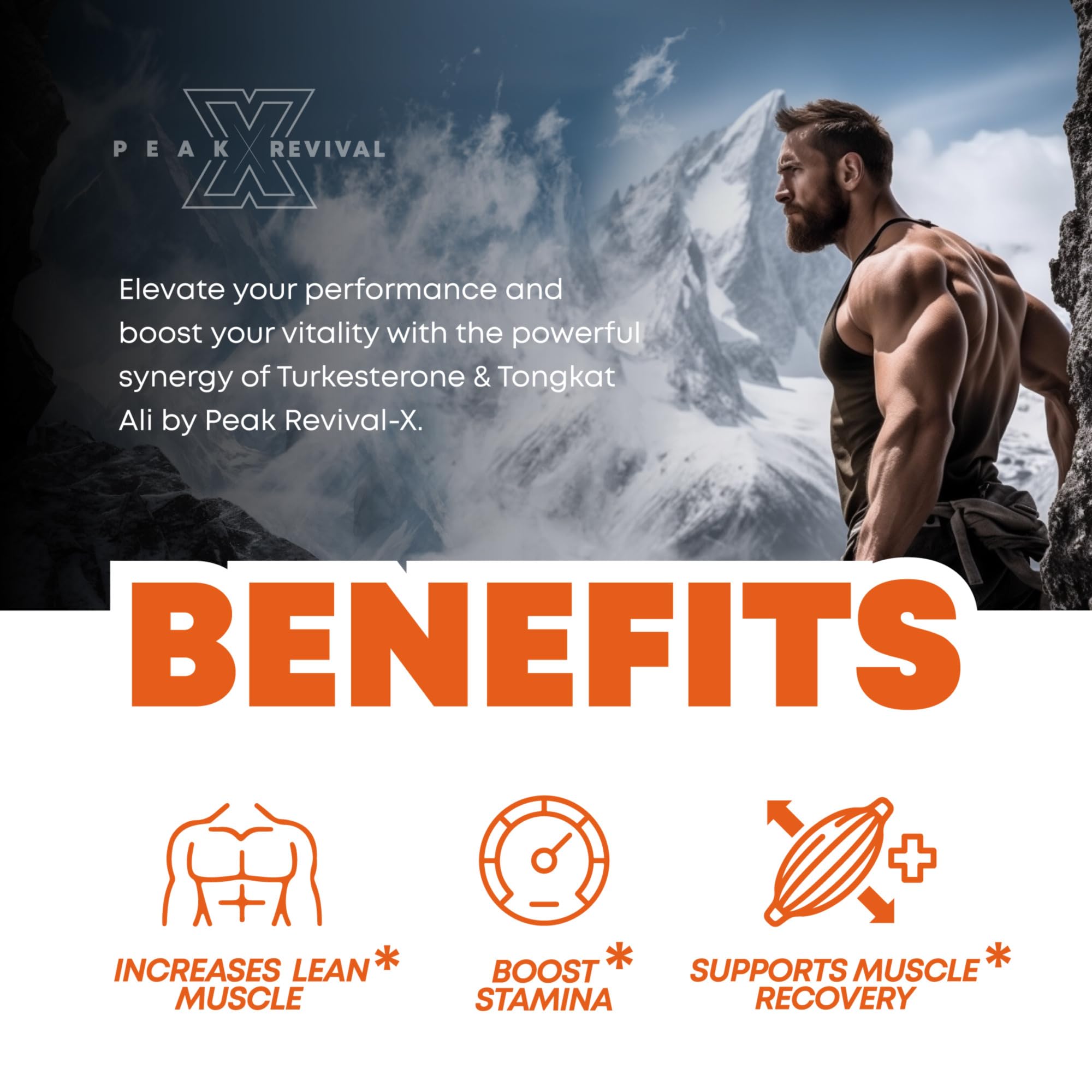 Peak Revival-X Turkesterone & Tongkat Ali 1000mg Supplement - 500mg Peak Revival-X Au supplements