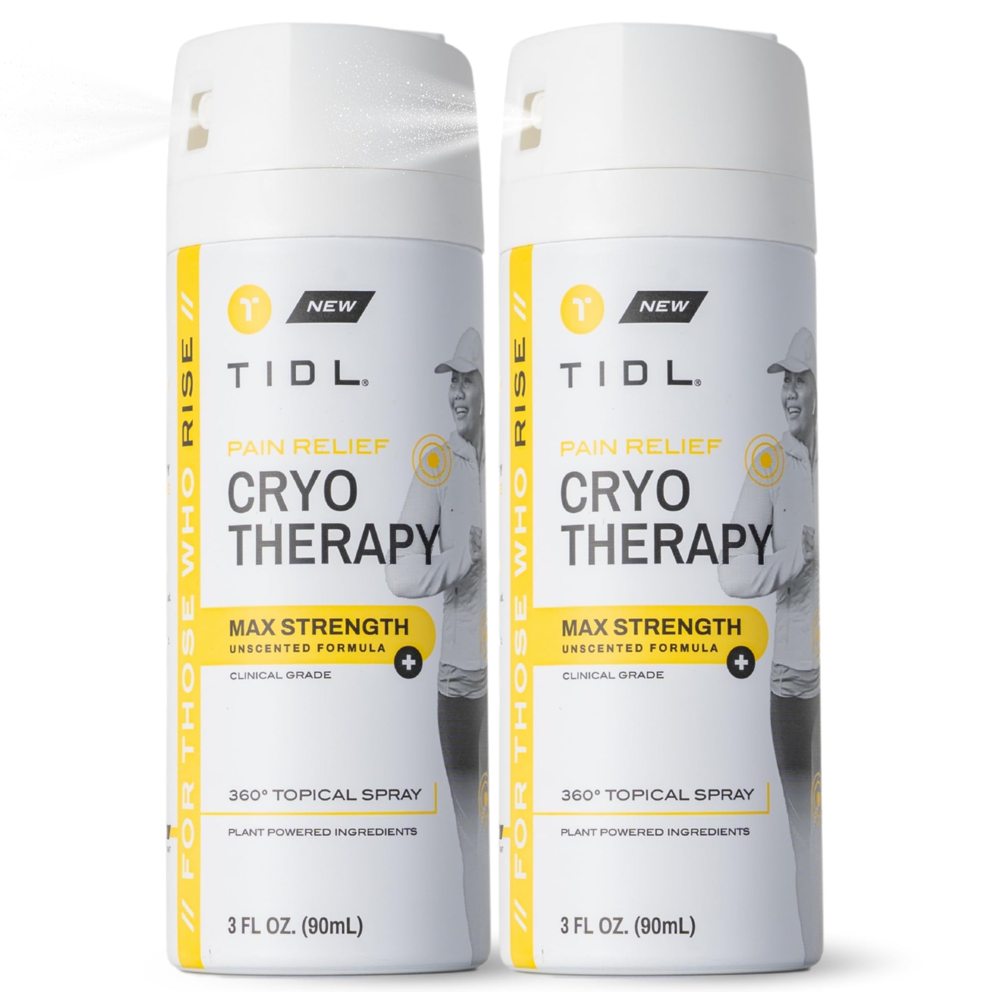TIDL Cryotherapy Pain Relief Spray, 3 Oz (Pack of 2) Max Strength for Fast-Acting Muscle, Joint & Neck Pain Relief, Plant-Based Menthol & Camphor Pain Reliever, Quick Drying Formula TIDL Au supplements