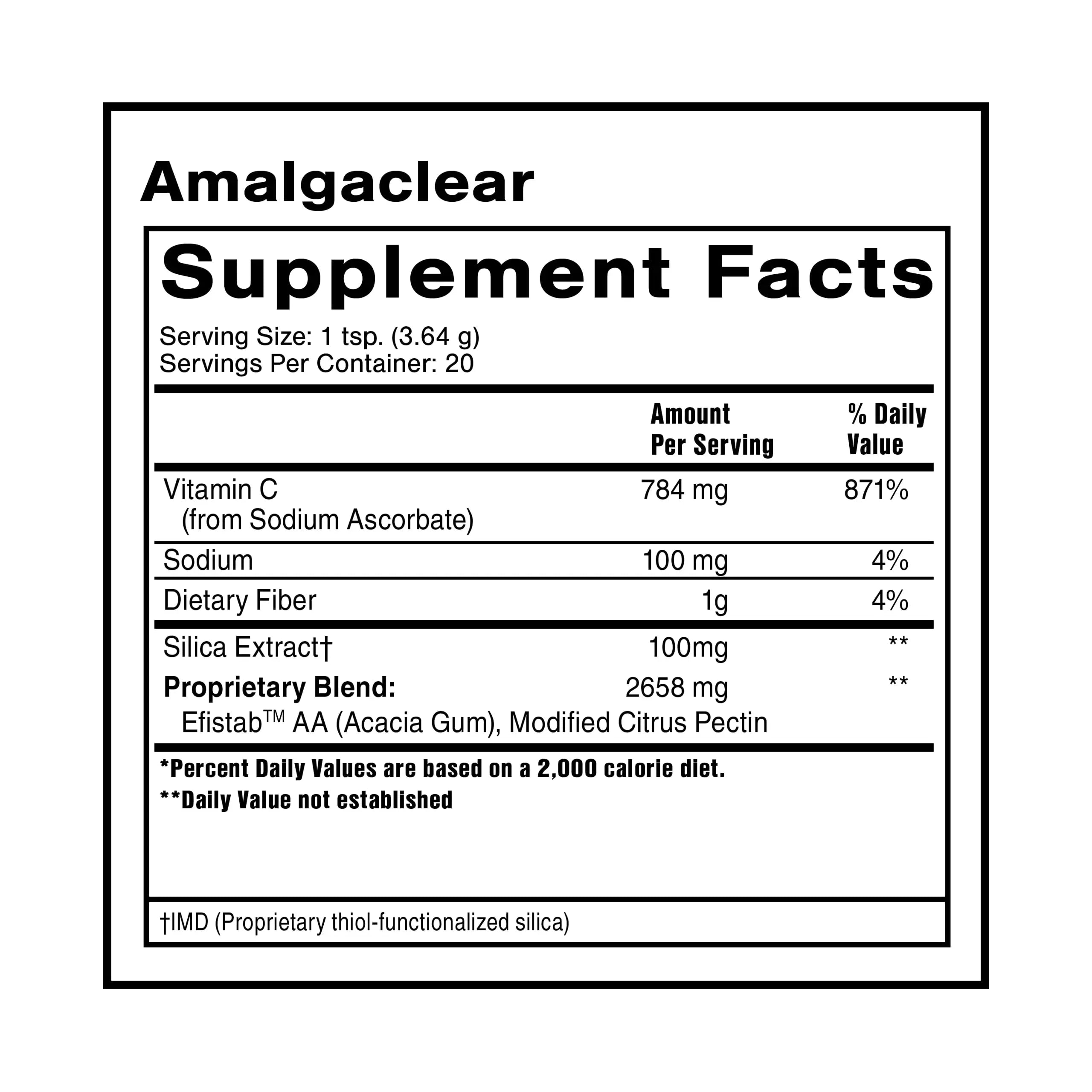 Quicksilver Scientific AmalgaClear - Detox Support with Modified Citrus Pectin & Silica Extract (73g) Quicksilver Scientific Au supplements