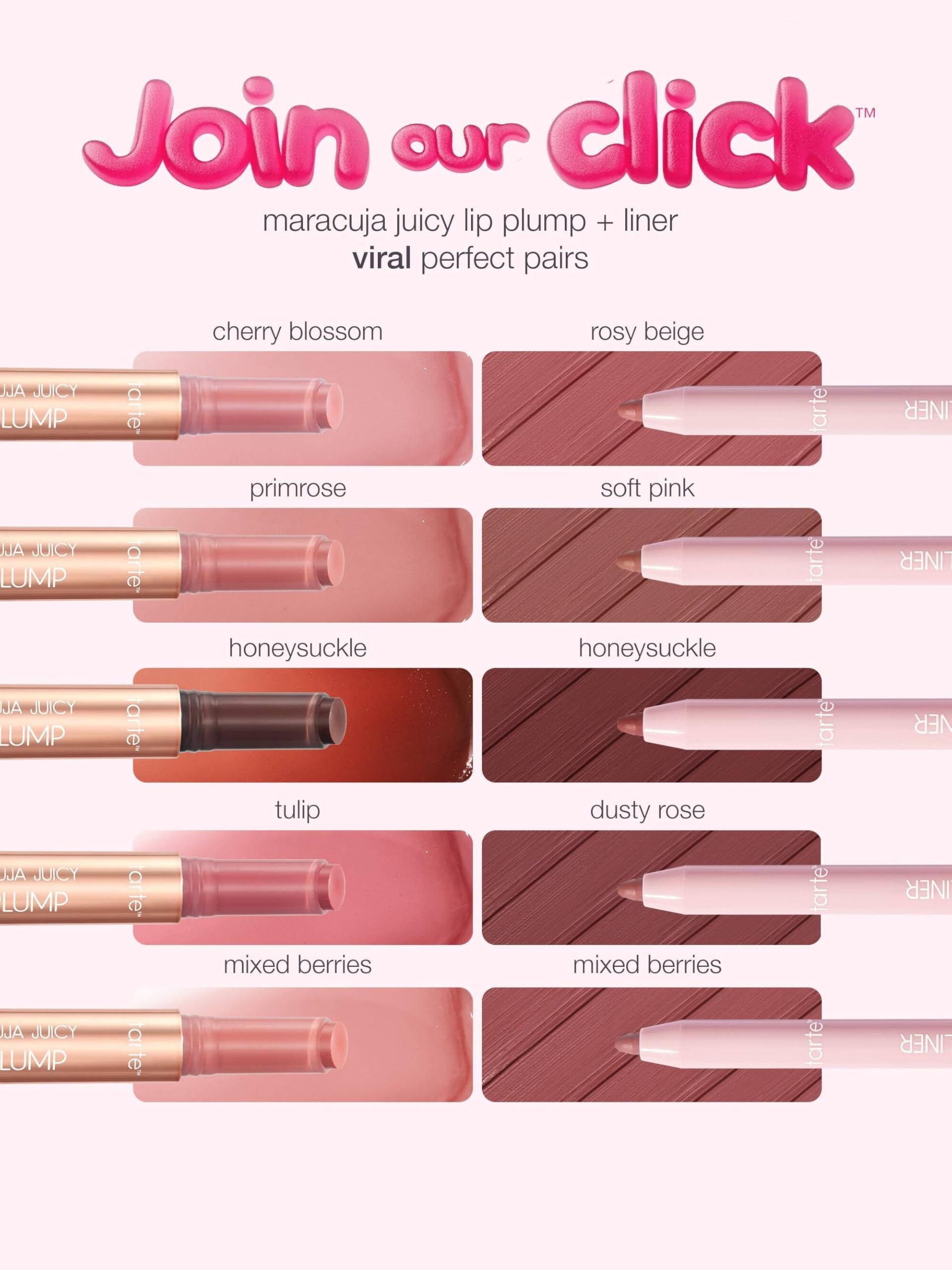 tarte maracuja juicy lip liner – Creamy, Matte, Lip Liner with Hyaluronic Acid with Vitamin E, Vegan & Cruelty-Free, full size, soft pink tarte Au supplements