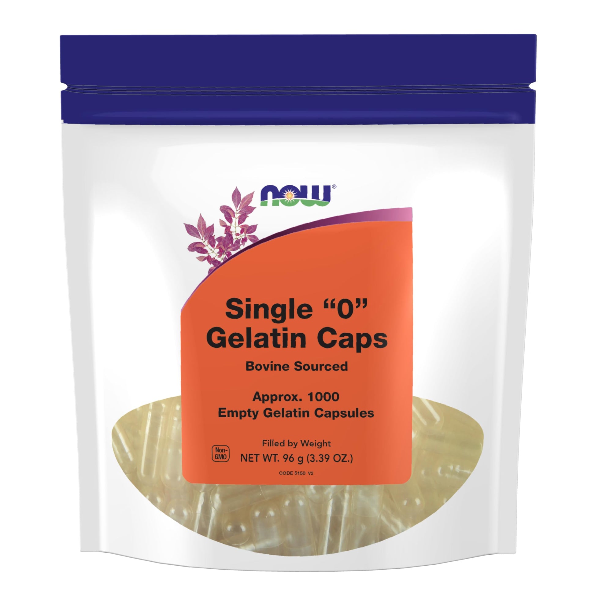 NOW Foods Supplements, Empty Gelatin Capsules, Single "0", Bovine Sourced, Filled by Weight, 1,000 Gel Capsules NOW Foods Au supplements
