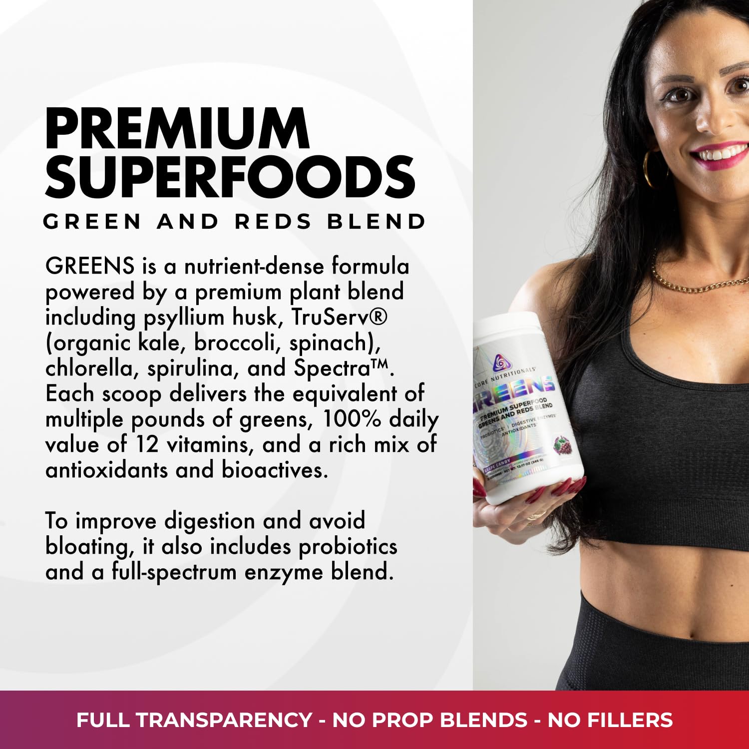 Core Nutritionals Greens | Premium Superfood Reds & Greens Blend | 5 Billion CFU Probiotics, Digestive Enzymes, & Antioxidants | 30 Servings (Berry Bliss) Core Nutritionals Au supplements