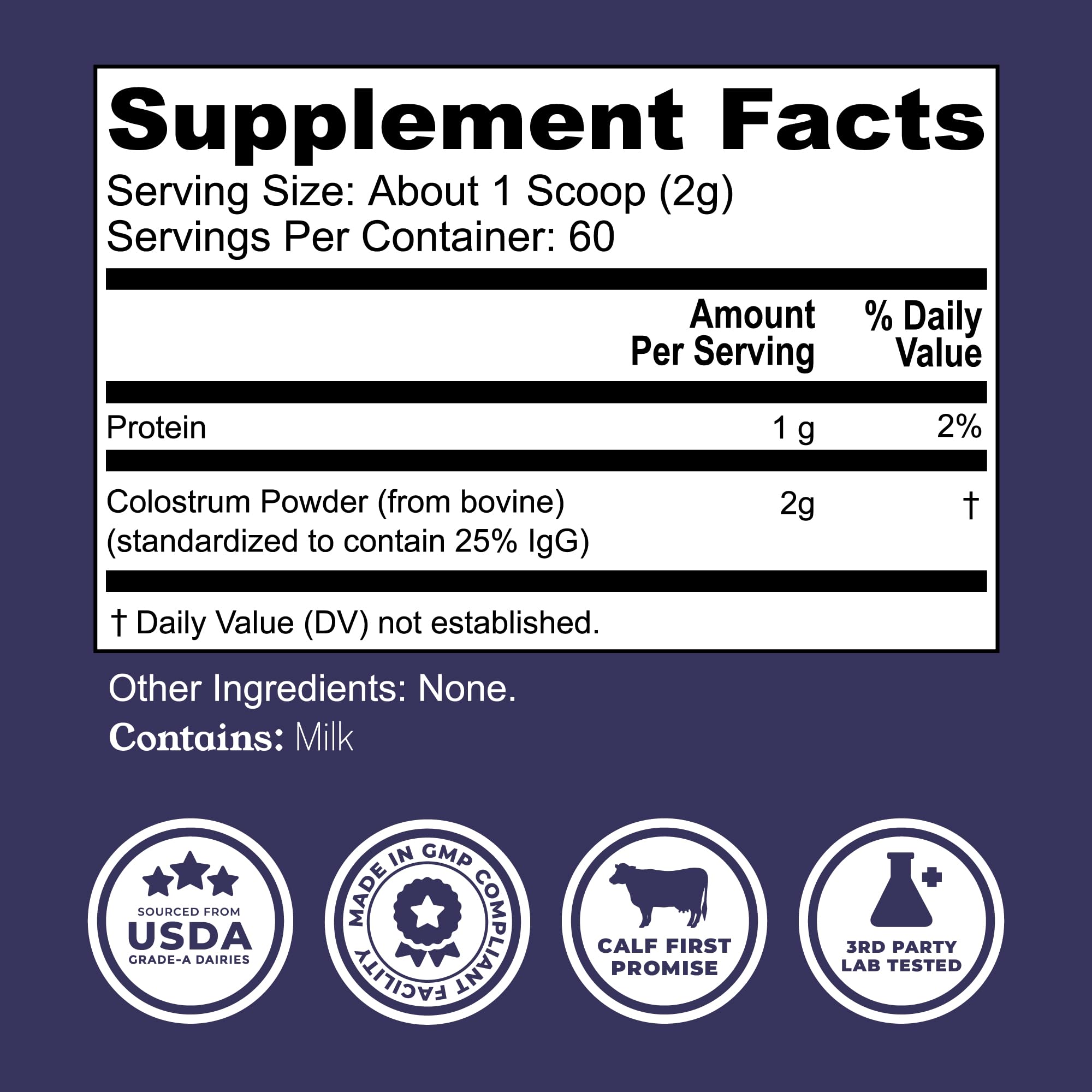 Colostrum Powder – USA Sourced Bovine Colostrum for Humans for Immune Support, Gut Health, Muscle Recovery - Single Ingredient, No Additives, Grass Fed, Non-GMO Colostrum Supplement for Women and Men Left Coast Performance Au supplements