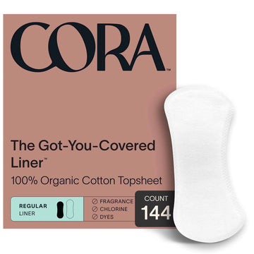 Cora Period Regular Liners | 100% Organic Cotton Topsheet | Ultra Thin, Quick Absorbency Cora Au supplements