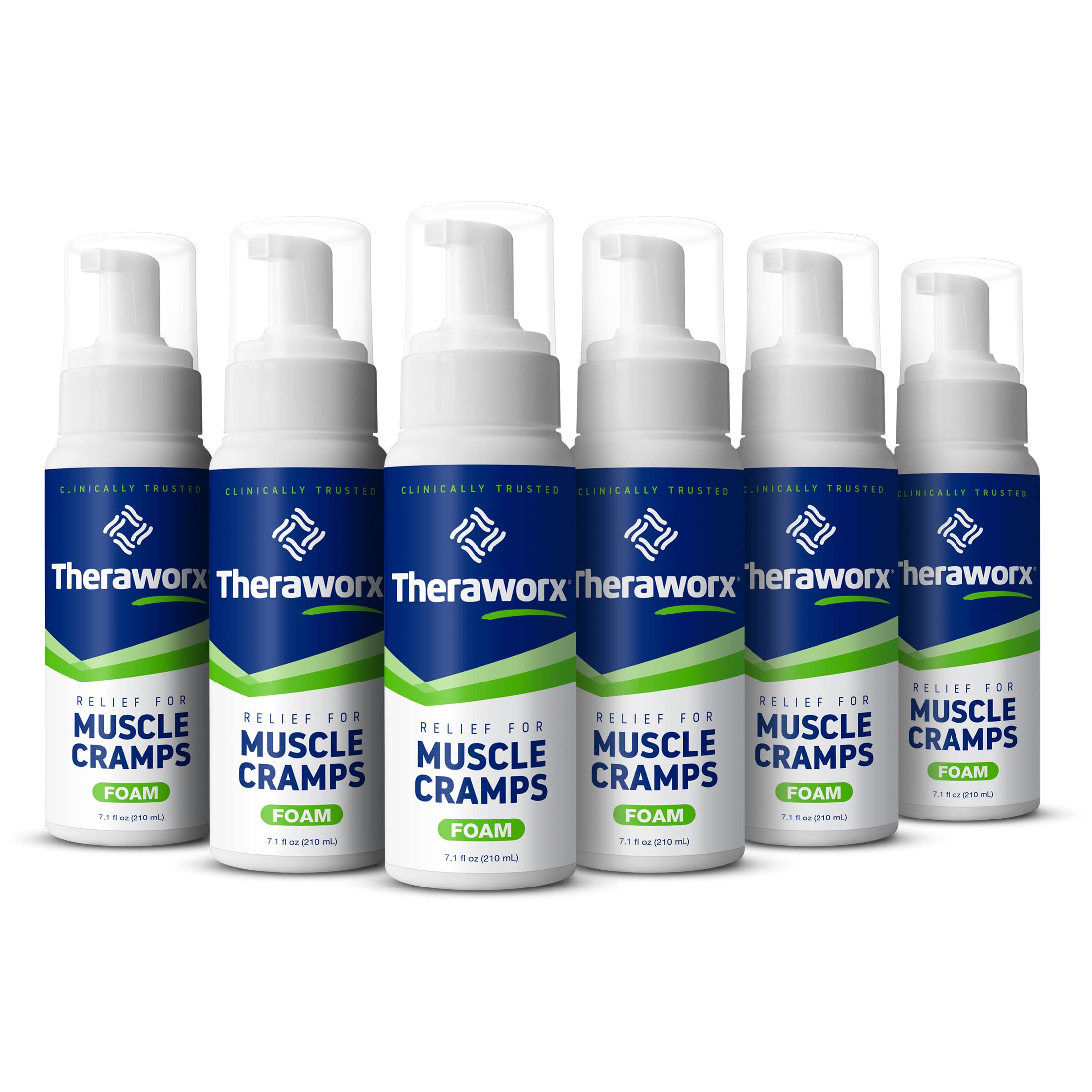 Theraworx Relief Fast-Acting Foam for Leg Cramps, Foot Cramps and Muscle Soreness, 7.1 Oz. (Pack of 6) Theraworx Au supplements