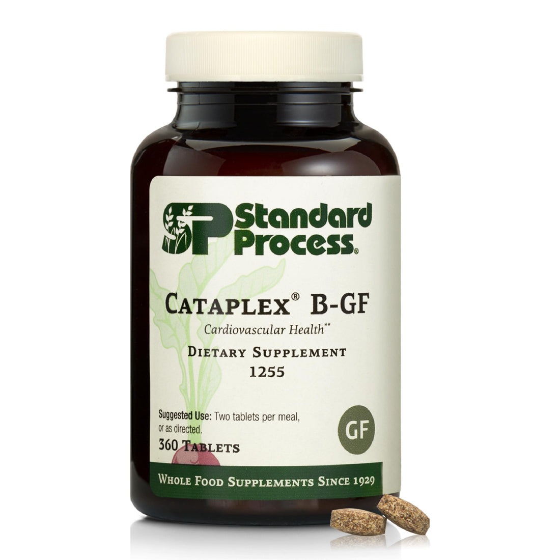 Standard Process Cataplex B-GF - Supports Nervous System Health - B Vitamins for Energy & Heart Support - Aids Energy During Physical Activity - Gluten-Free, Non-Soy & Non-Dairy - 360 Tablets Standard Process Inc. Au supplements
