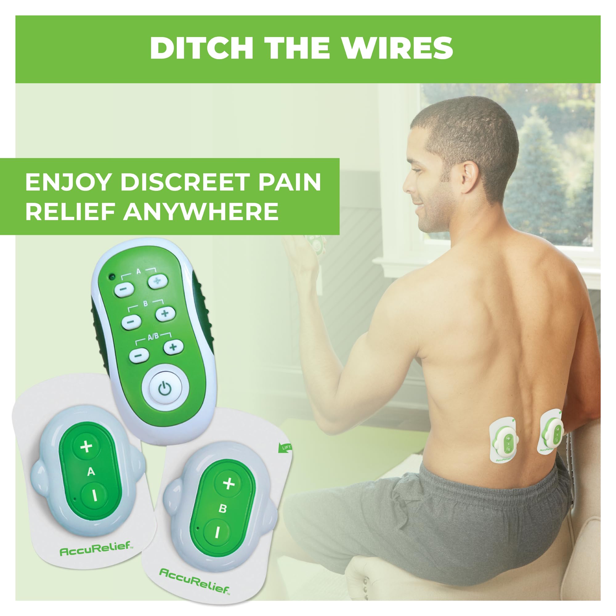 AccuRelief Wireless TENS Unit with Remote Control, TENS Pain Relief Device and Muscle Stimulator, for Back Pain, Neck Pain, Arm and Leg Pain AccuRelief Au supplements