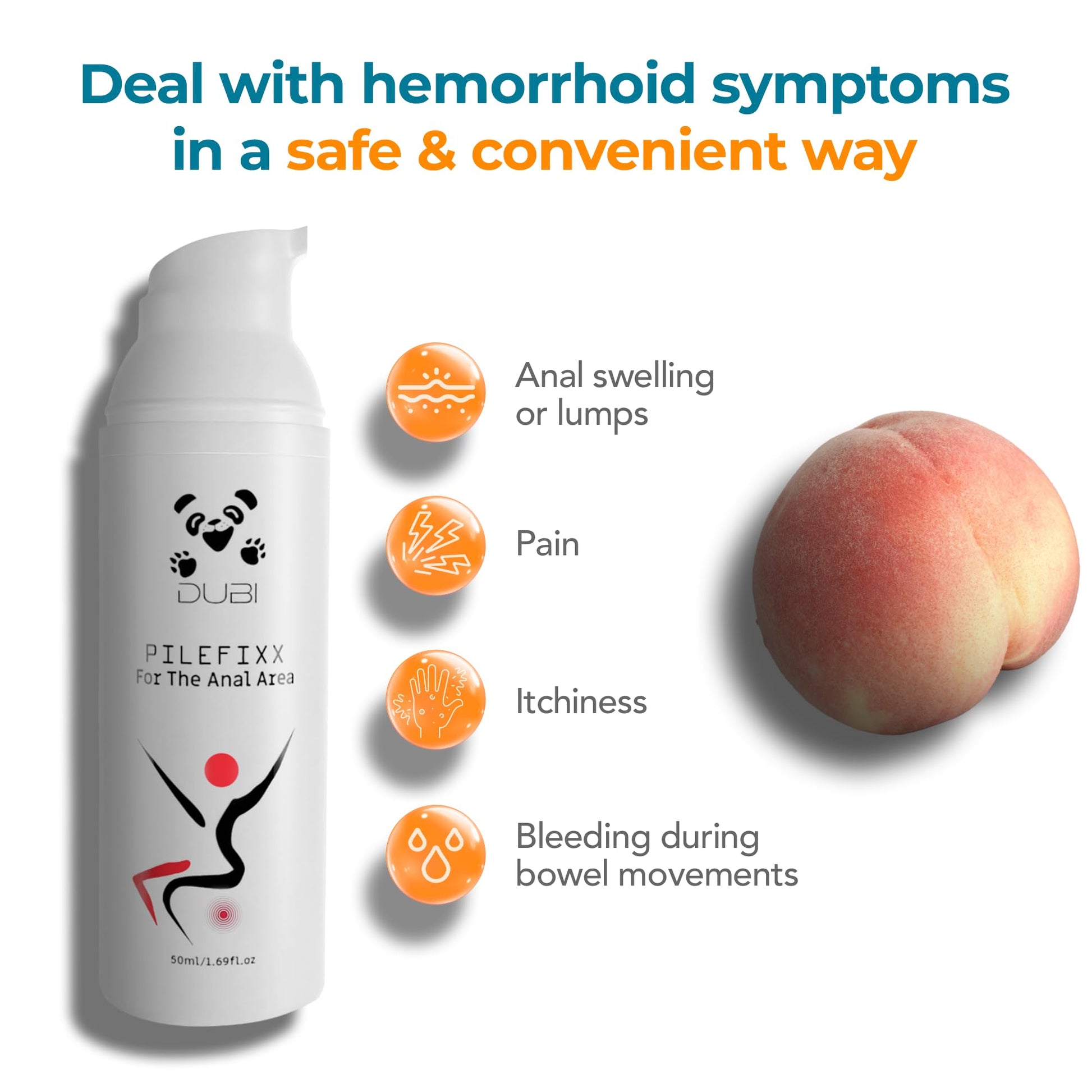 DUBI Pilefixx Hemorrhoid Treatment - Hemorrhoid Cream - Hemorrhoid & Fissure Ointment for Burning, Itching, Swelling - Hemorrhoid Symptom Treatment with Aloe - 50 Gram DUBI Au supplements