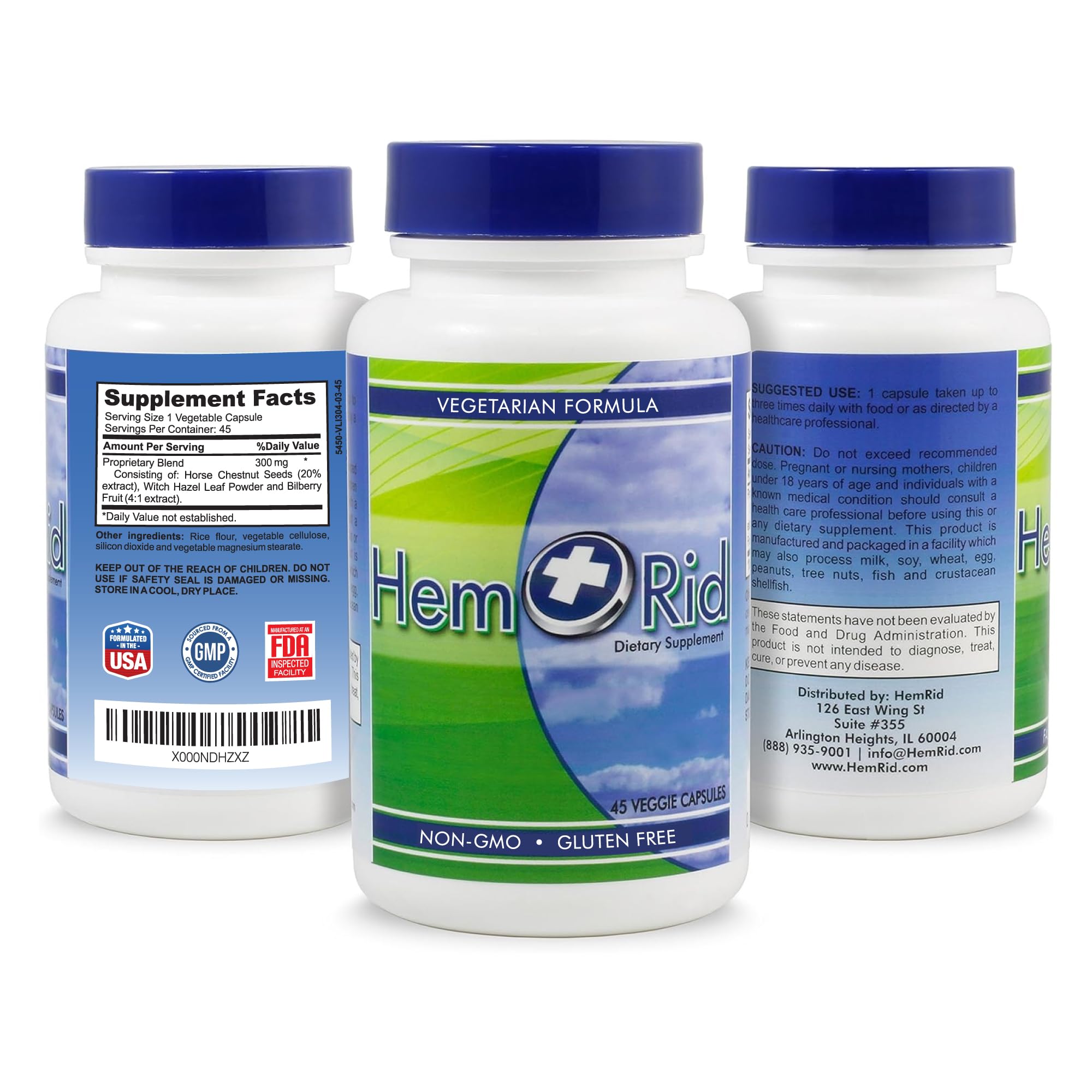 HemRid Best Hemorrhoid Supplement, Reduce Itching, Irritation, Bleeding, Burning in 2-5 Days, Clinically Tested Ingredients Provide Fast Relief in 120 Days HemRid Au supplements