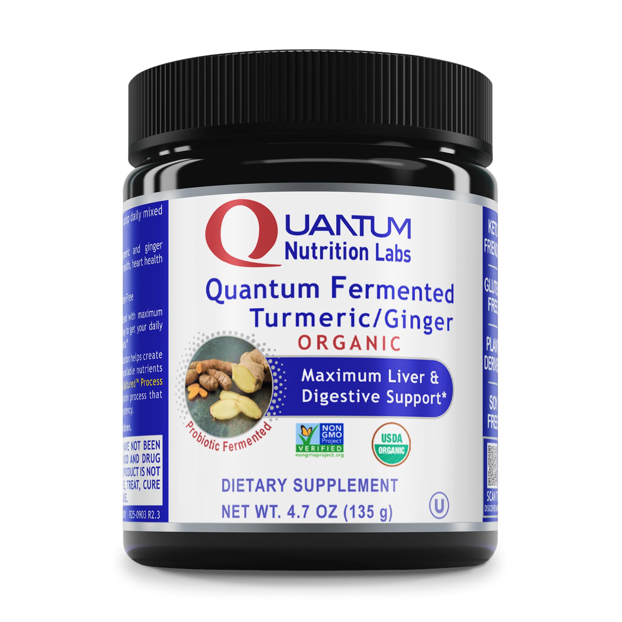Premier Research Labs Premier Fermented Turmeric/Ginger Root - Probiotic Fermented Turmeric & Ginger Powder Supplement, Active Curcuminoids, Herbal Supplement - 4.7 Oz Premier Research Labs Au supplements