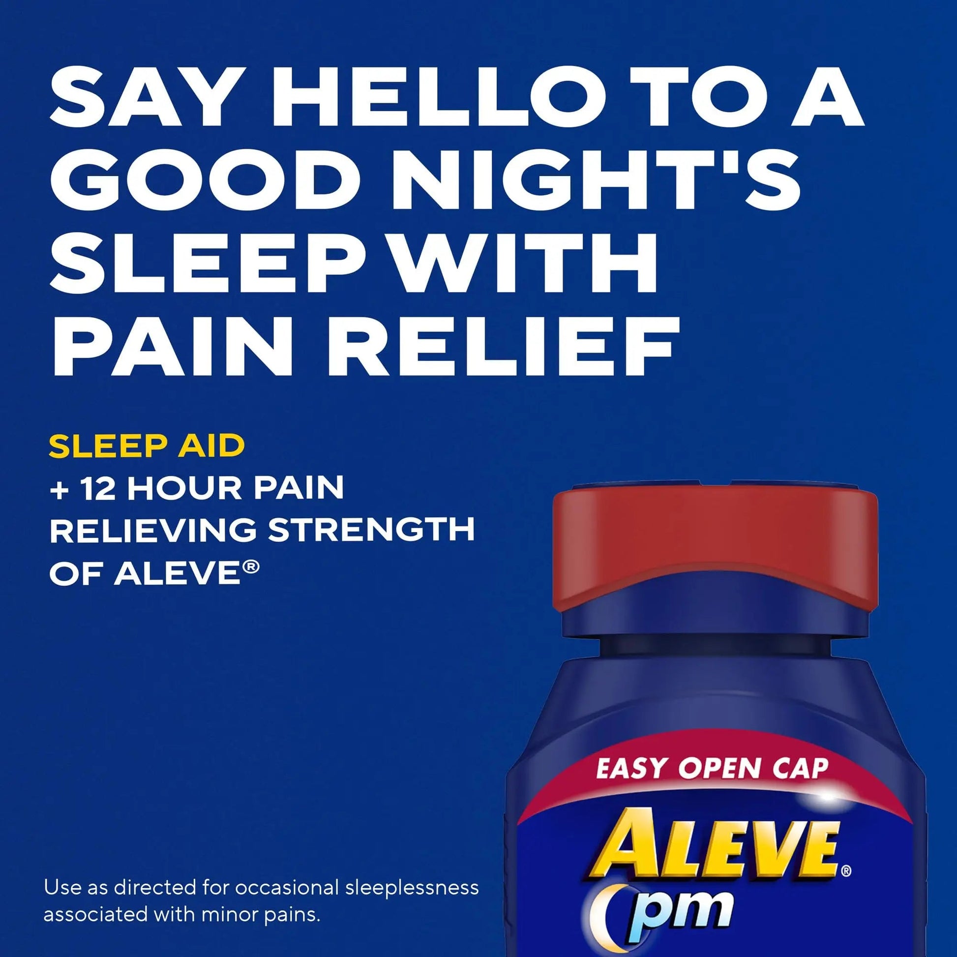 Aleve PM Sleep Aid Plus Pain Reliever Caplets, Naproxen Sodium & Diphenhydramine HCl, Nighttime, 120 Count Aleve Au supplements