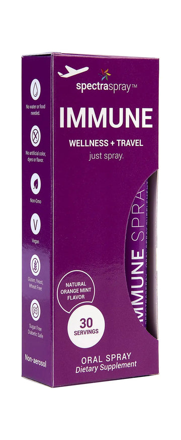 Spectraspray Immune Support Vitamin Spray - Vitamins C, E, Zinc and L-Lysine, 30 Day Supply per Spray Spectraspray Au supplements