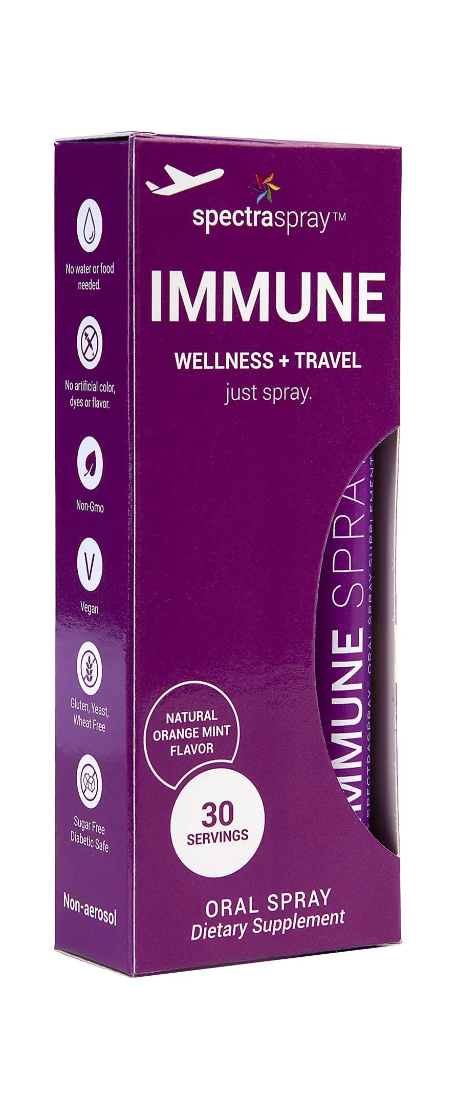 Spectraspray Immune Support Vitamin Spray - Vitamins C, E, Zinc and L-Lysine, 30 Day Supply per Spray Spectraspray Au supplements