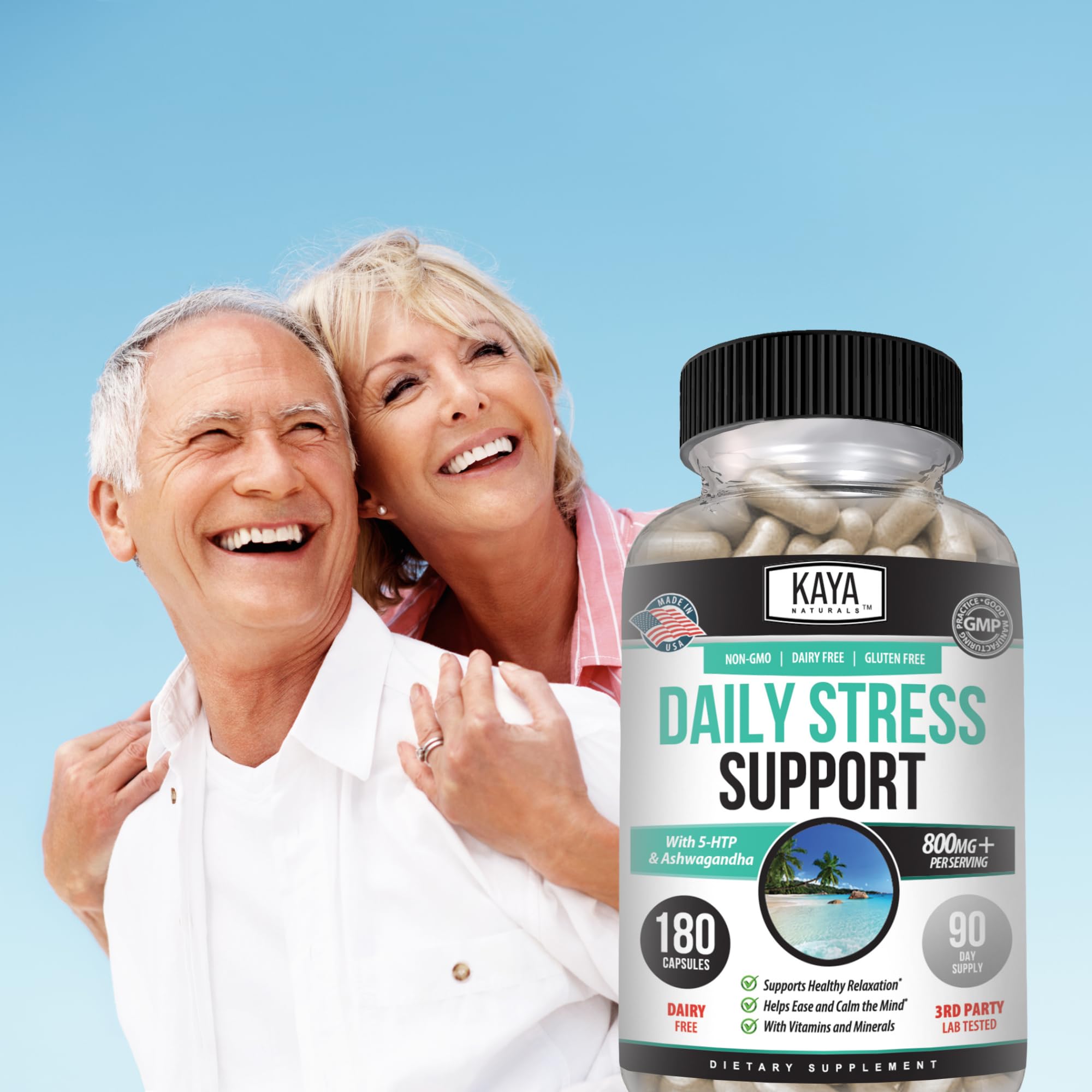 Kaya Naturals - Natural Herbal Support Vitamin Supplement are Designed to Help You find Balance and Relaxation in Your Daily Routine - Vitamin Supplement - 180 Capsules Kaya Naturals Au supplements