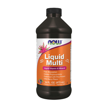 NOW Foods Supplements, Liquid Multi, Fast Absorption, Liquid Vitamin & Mineral, Wild Berry Flavor, 16-Ounce NOW Foods Au supplements