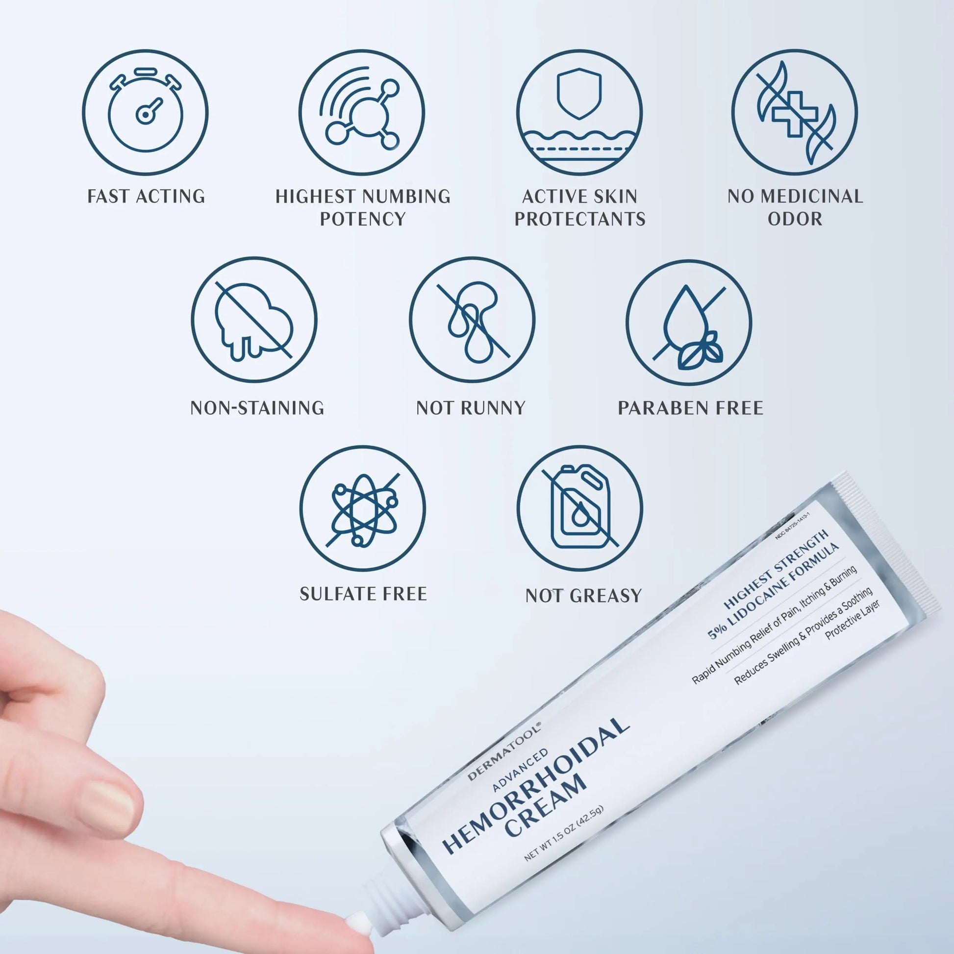 Hemorrhoid Treatment - Advanced Hemorrhoid Cream 5% Lidocaine & Phenylephrine - Hemorrhoid Shrinking Treatment - Rapid Relief of Pain, Swelling, Bleeding, Itching and Burning - Fissure & Hemorrhoids DERMATOOL Au supplements