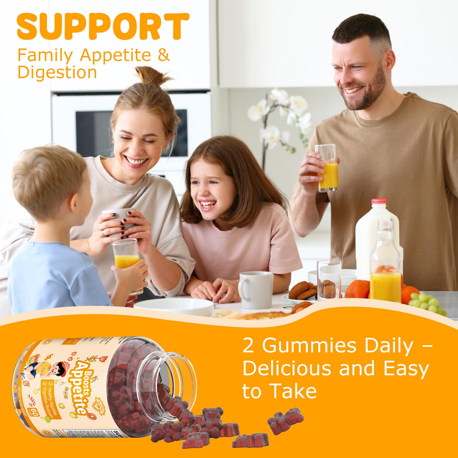 Appetite Booster Gummies for Kids Adults – Natural Blend of Hawthorn Zinc Carrot Supports Digestion Helps Increase Appetite, Promotes Healthy Eating Habits for Picky Eaters (Mixed Fruit Flavor) Healliance Au supplements