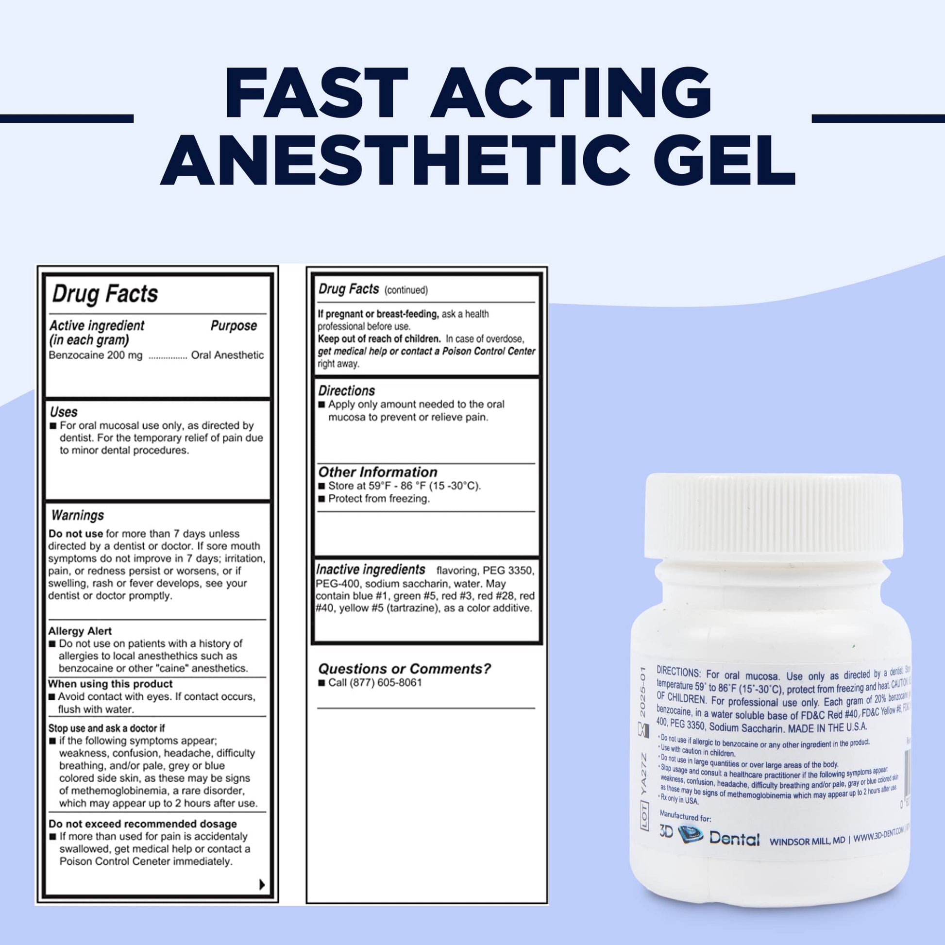 The Essentials Dynamic Dental Candi Caine, Topical Anesthetic Gel, 1 oz, Strawberry Flavor The Essentials Au supplements