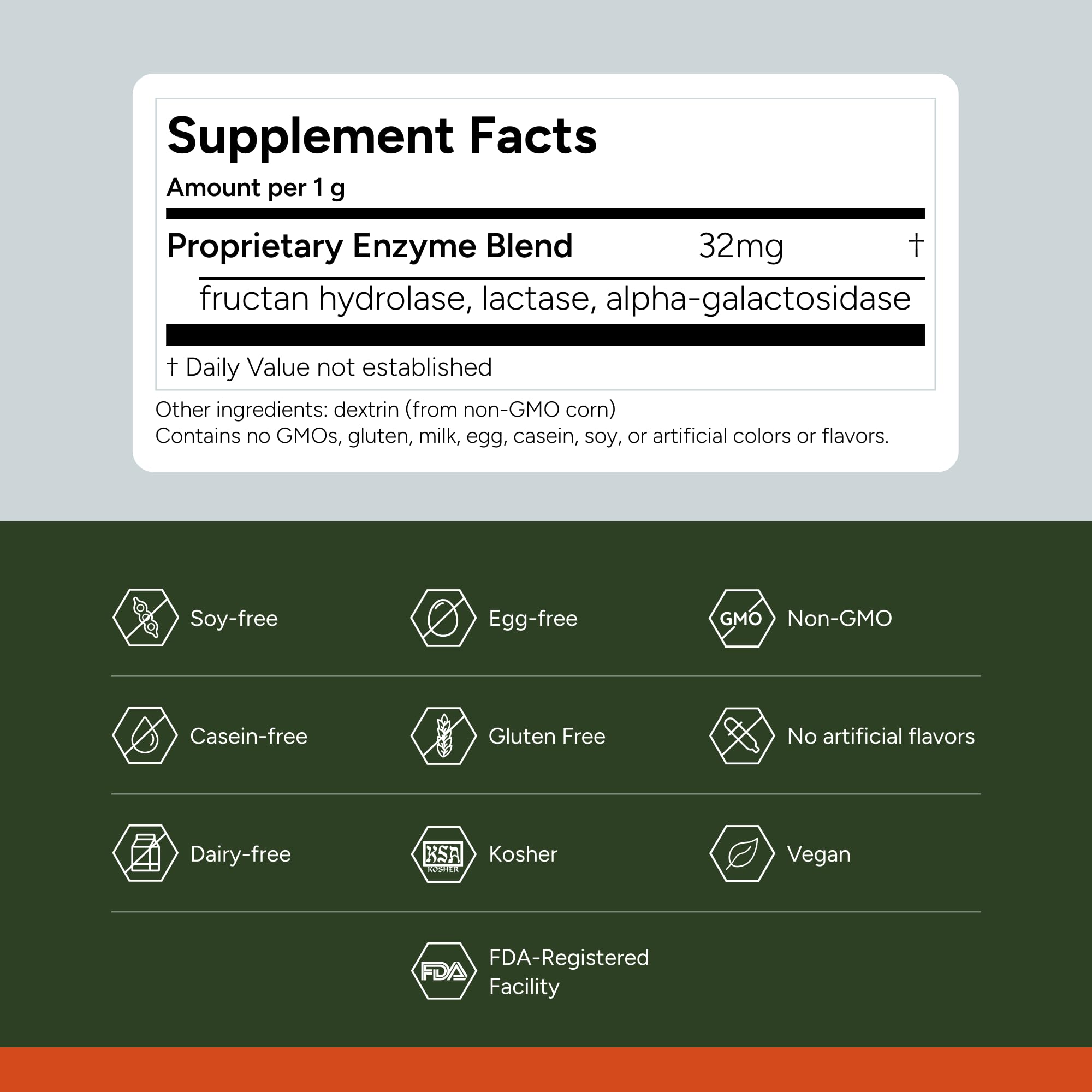 FODZYME® On-The-Go Digestive Enzymes for Gut Health, Relief for Bloating, Gas, Constipation, Diarrhea,