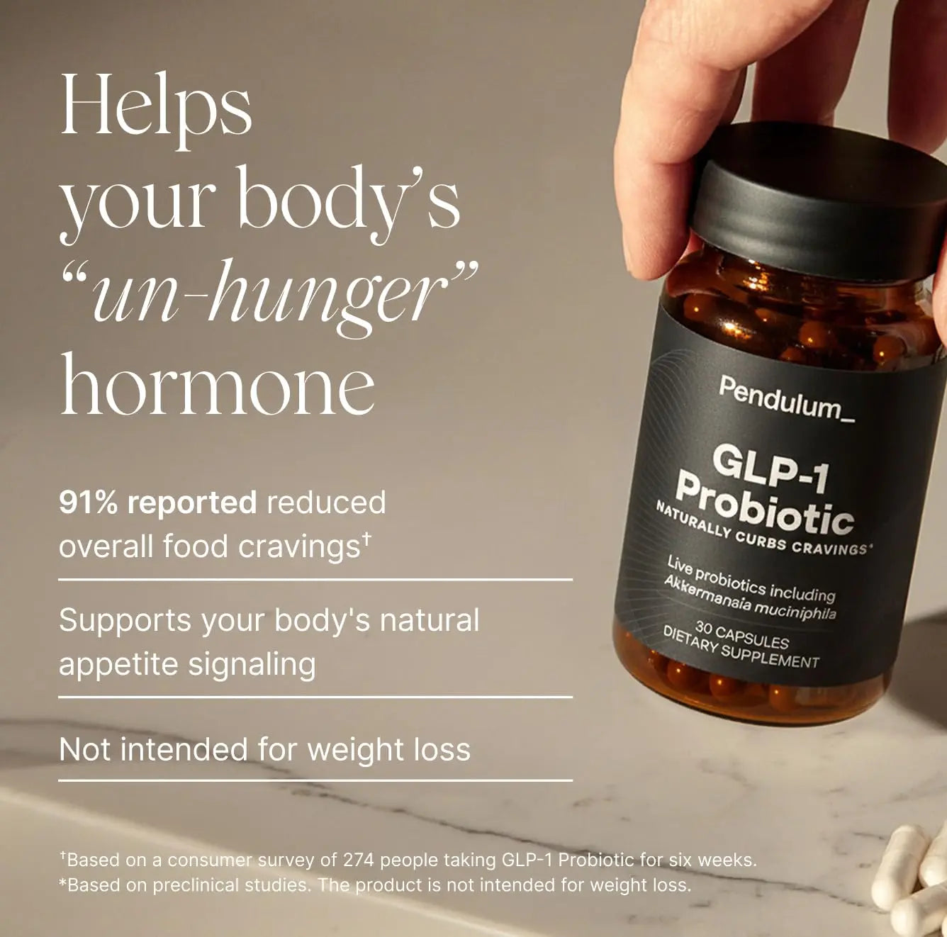 Pendulum GLP-1 Probiotic – Supports Appetite Control and Craving Management, Naturally | Improves Regularity & Gut Health with Akkermansia & Other Strains (30 Capsules) Pendulum Au supplements